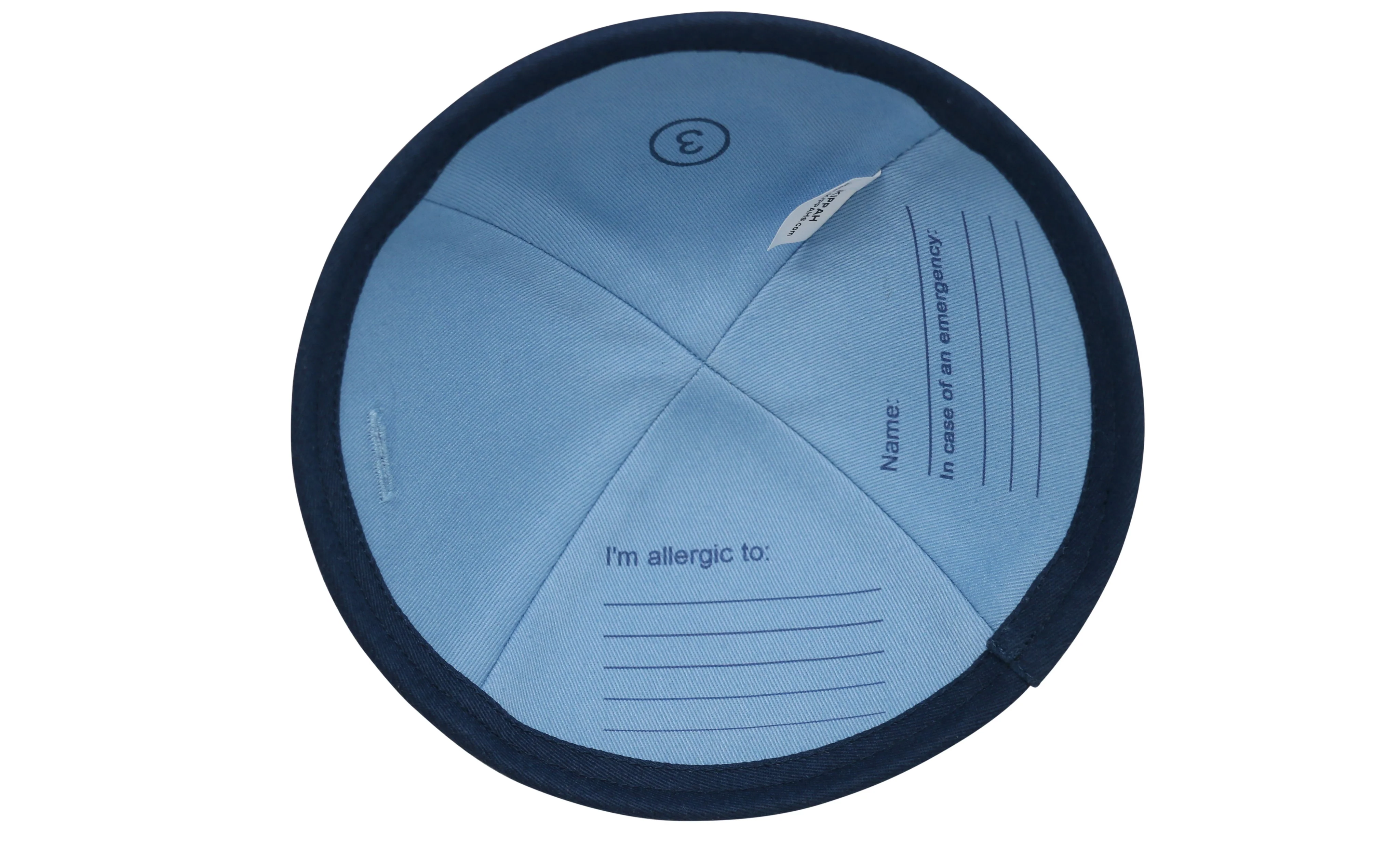 IKIPPAH ALLERGY ALERT YARMULKE - Image 3