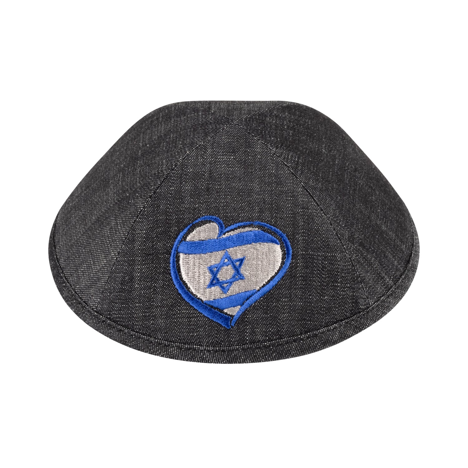IKIPPAH HEARTED FLAG OF ISRAEL YARMULKE - Image 2