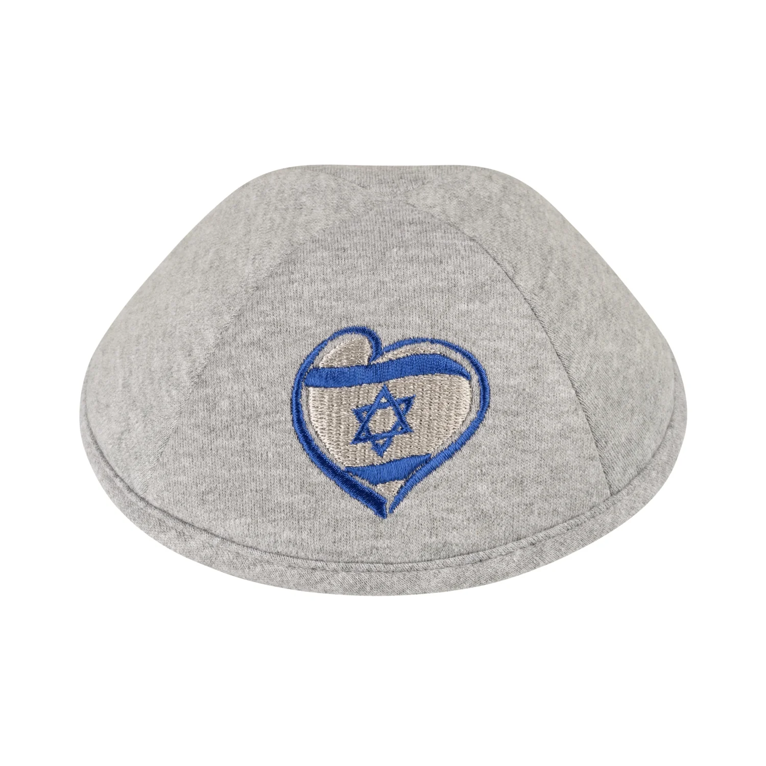 IKIPPAH HEARTED FLAG OF ISRAEL YARMULKE - Image 3