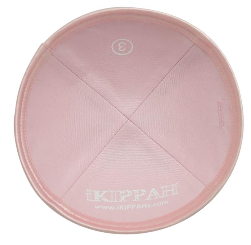 IKIPPAH BABY PINK BURLAP YARMULKE - Image 3