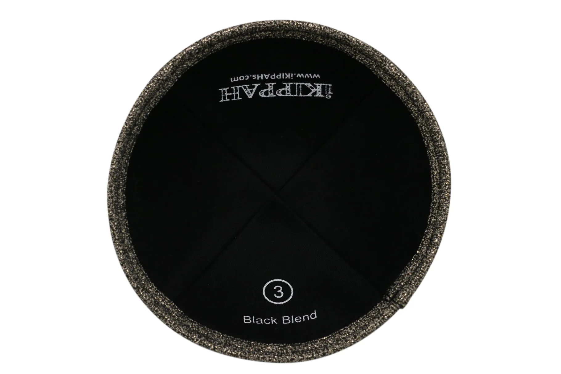 IKIPPAH BLACK BLEND YARMULKE - Image 3