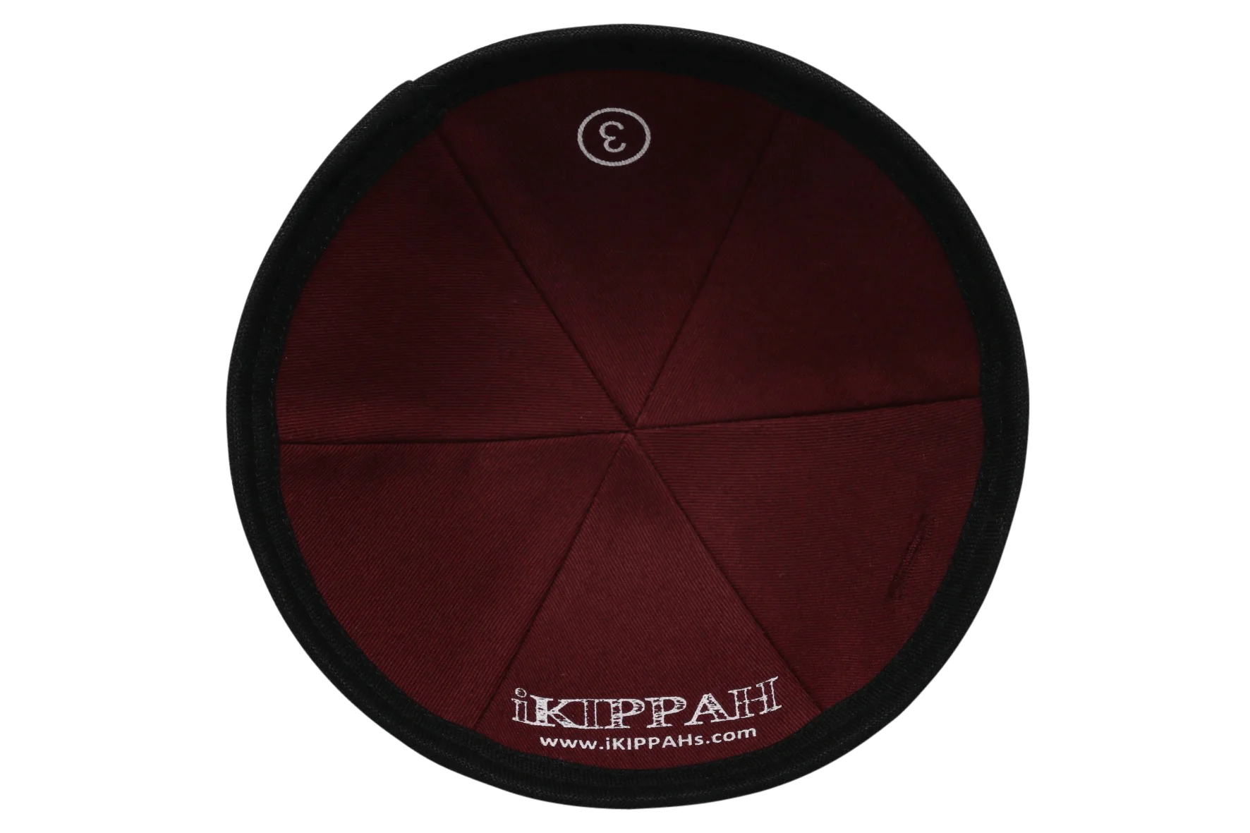 IKIPPAH BLACK LINEN - 6 PANEL YARMULKE - Image 3