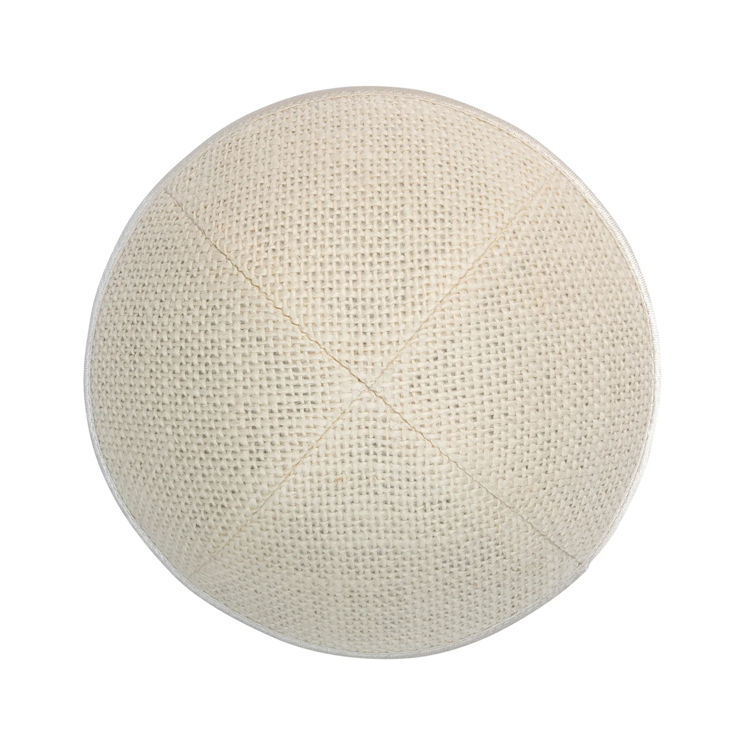 IKIPPAH CREAM BURLAP YARMULKE - Image 2