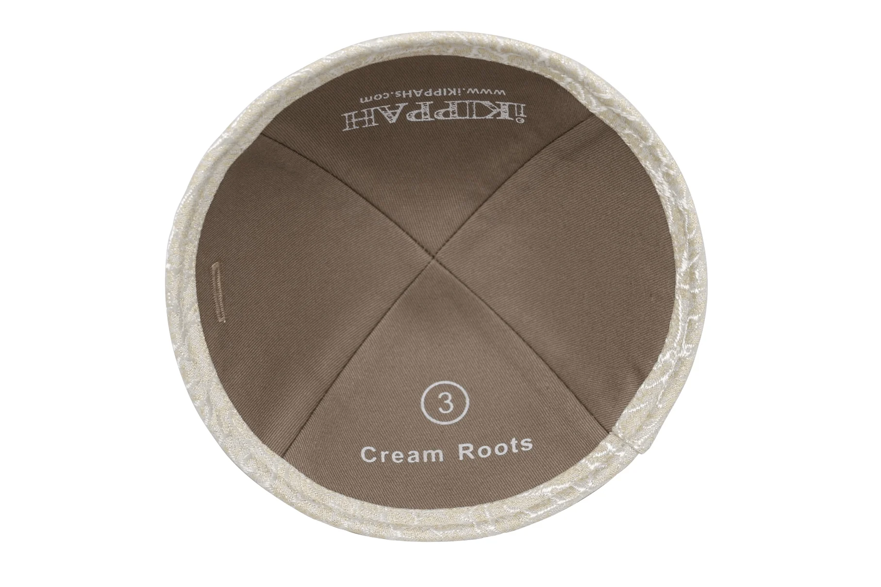 IKIPPAH CREAM ROOTS YARMULKE - Image 3