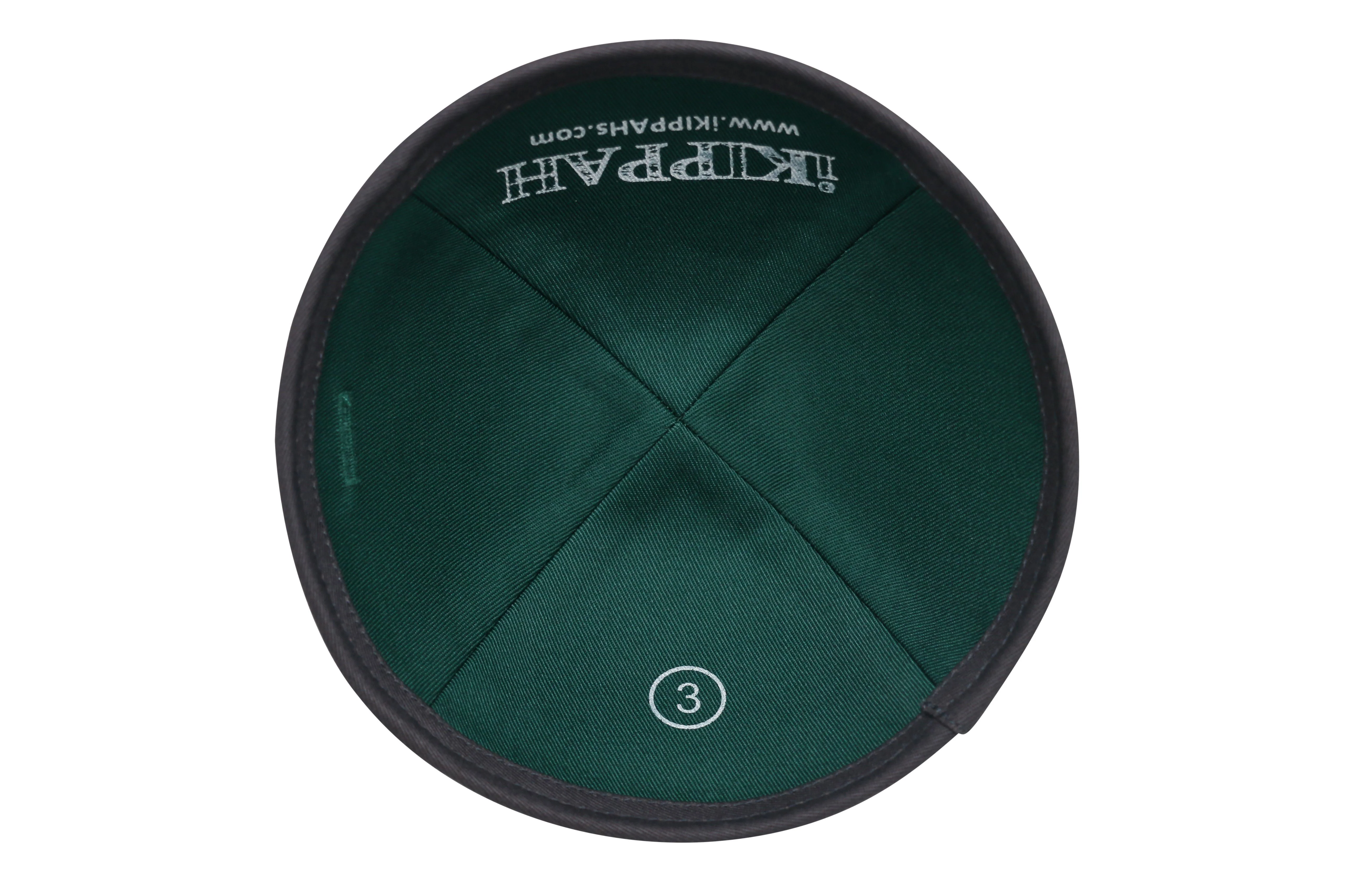 IKIPPAH DARK GRAY COTTON YARMULKE - Image 3