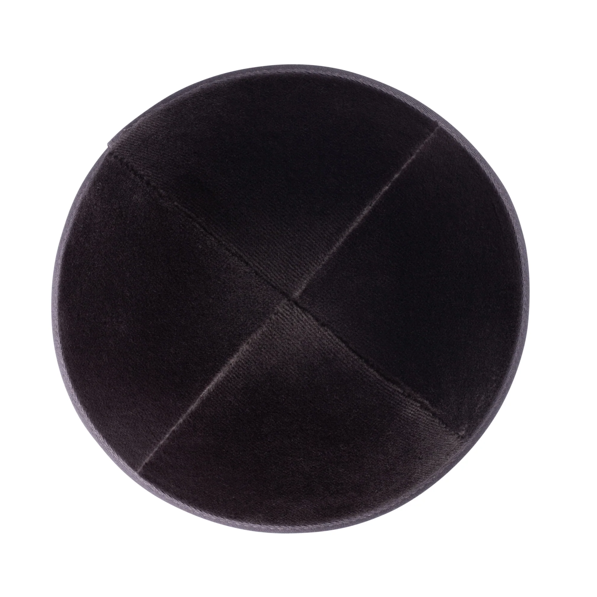 IKIPPAH GRAY VELVET YARMULKE - Image 2