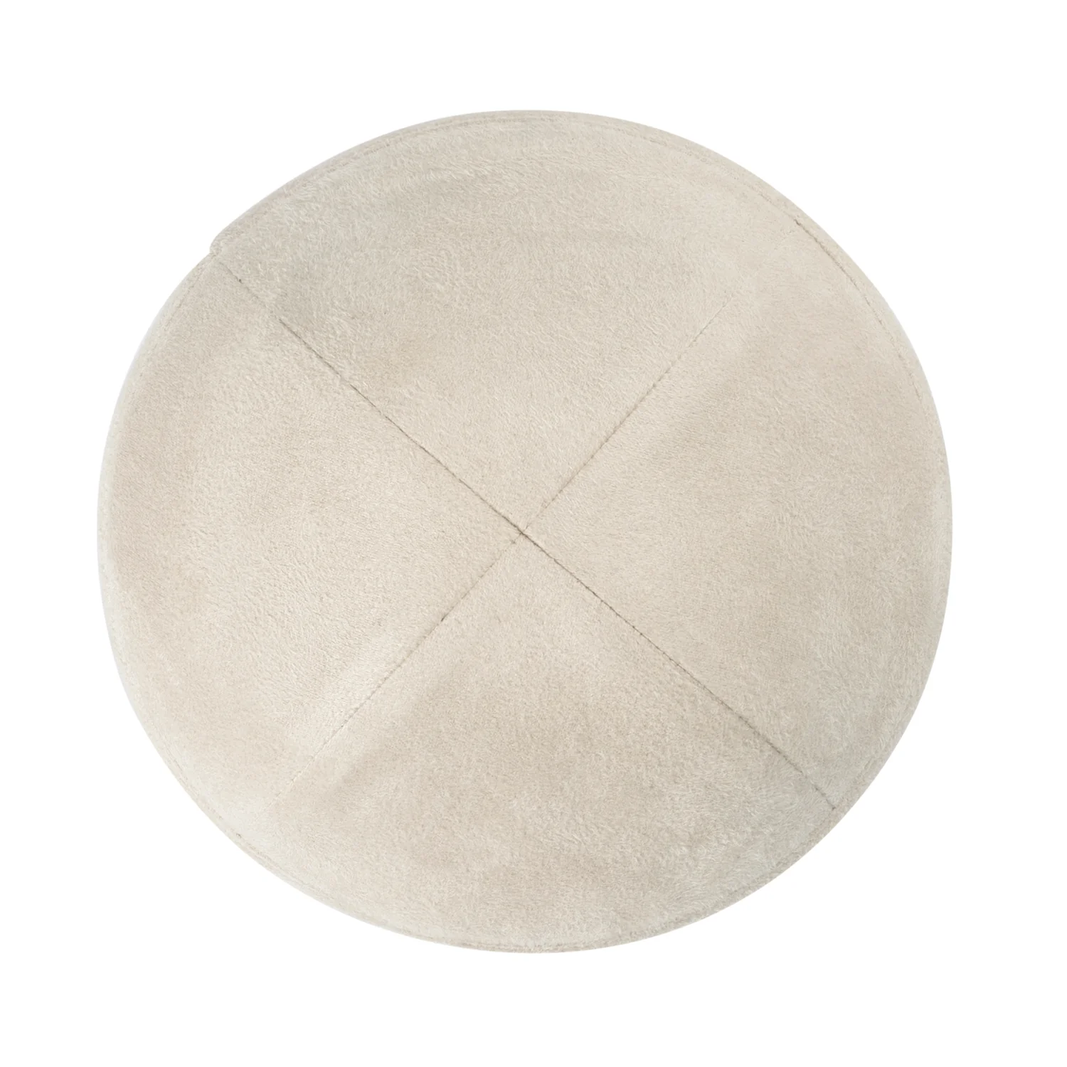 IKIPPAH BEIGE SUEDE YARMULKE - Image 2