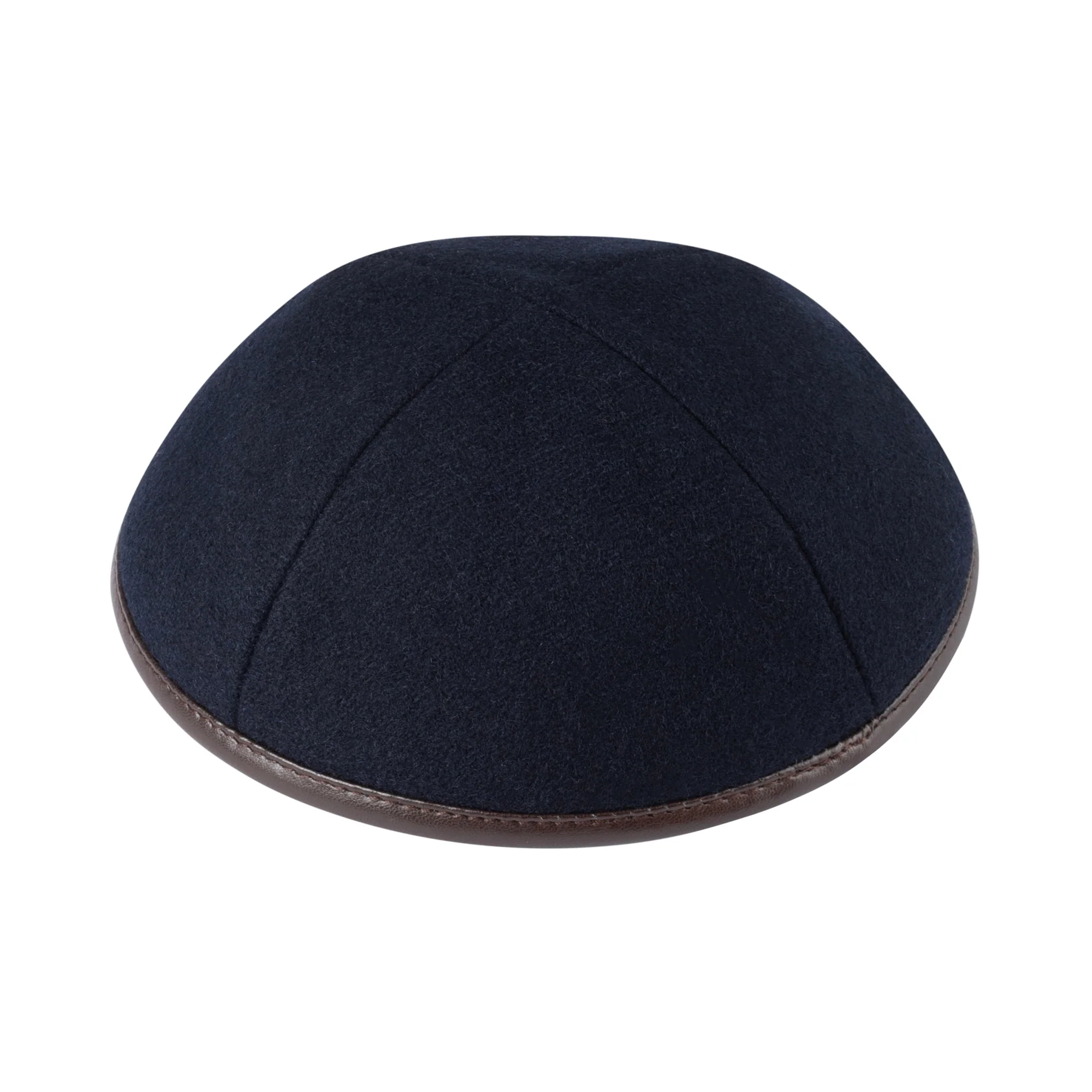 IKIPPAH WOOL W/ LEATHER RIM YARMULKE - Image 10