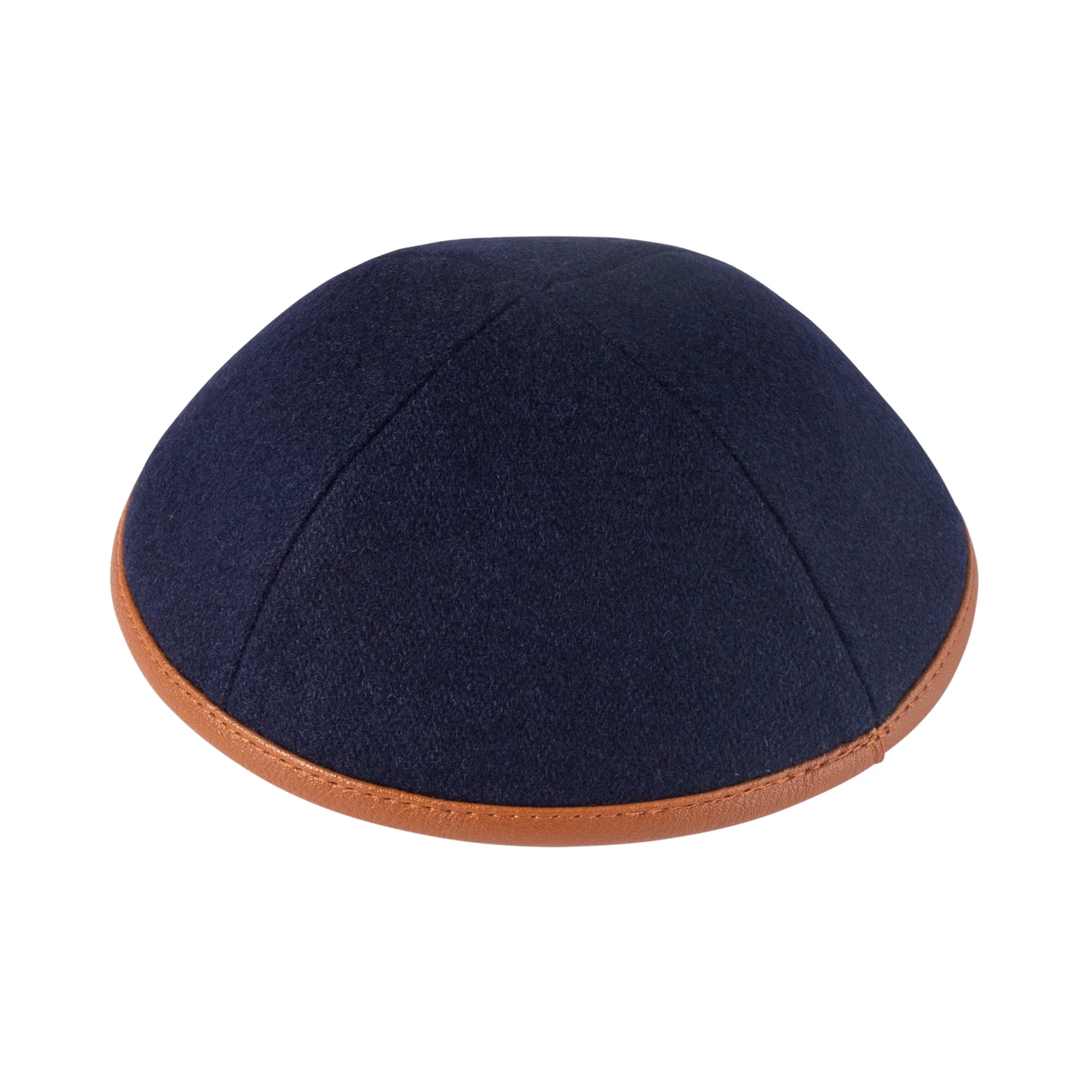 IKIPPAH WOOL W/ LEATHER RIM YARMULKE - Image 13