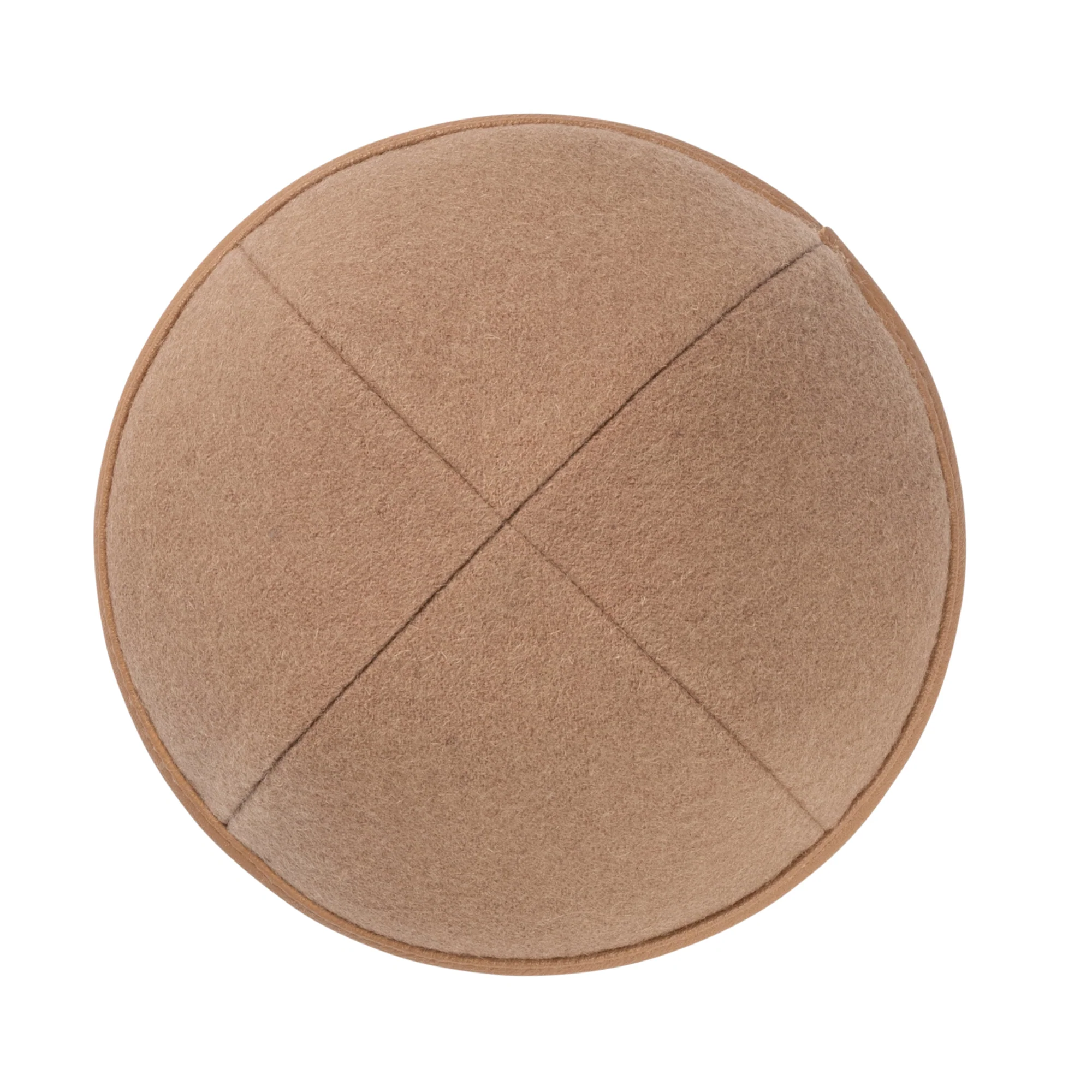 IKIPPAH WOOL W/ LEATHER RIM YARMULKE - Image 3