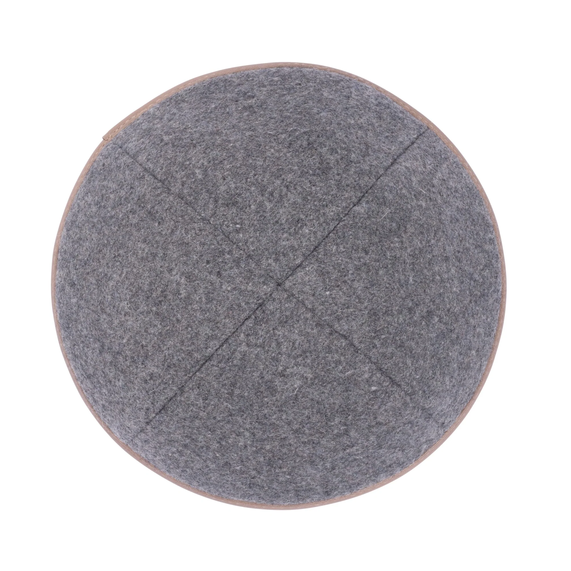IKIPPAH WOOL W/ LEATHER RIM YARMULKE - Image 5