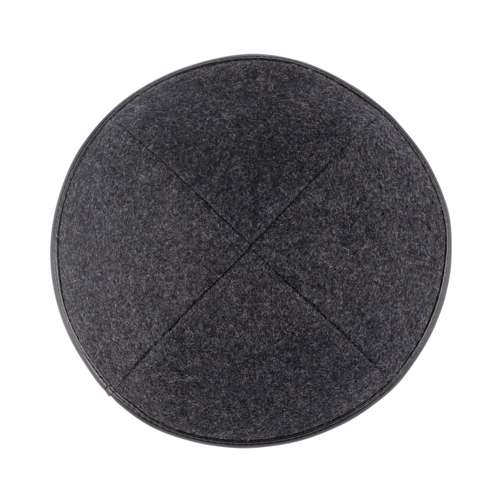 IKIPPAH WOOL W/ LEATHER RIM YARMULKE - Image 9