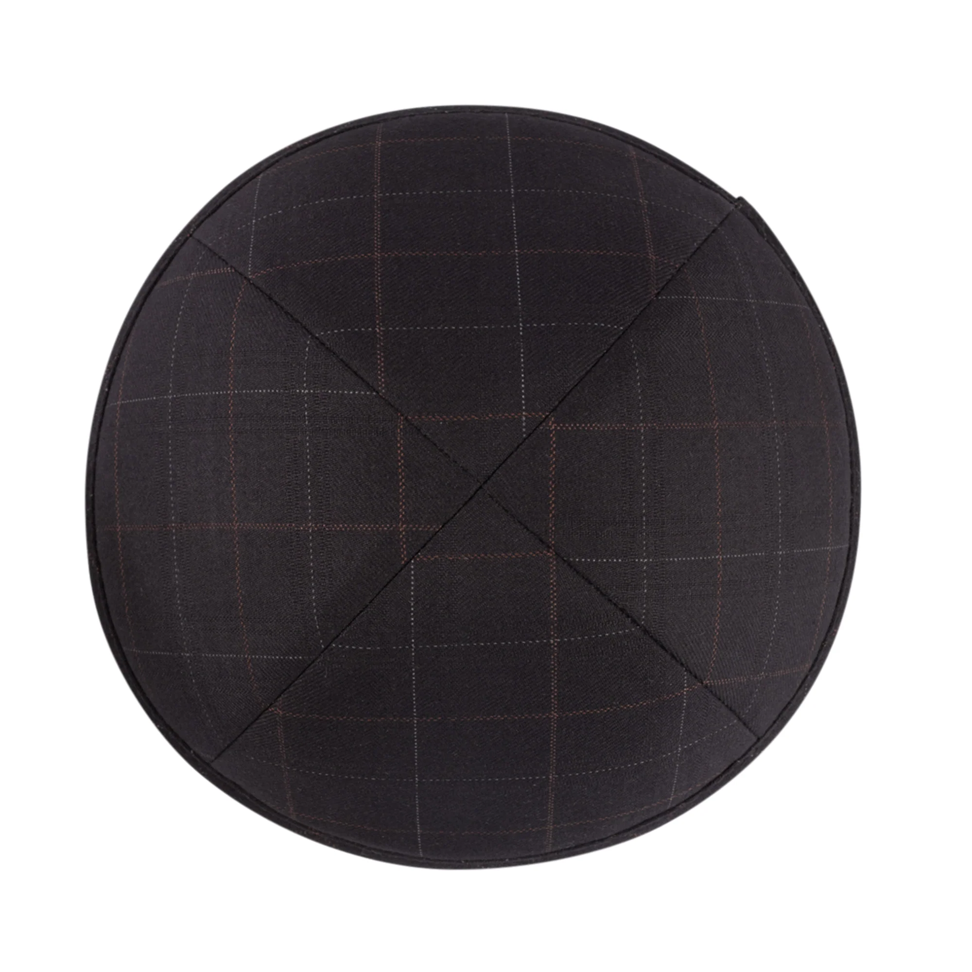 IKIPPAH BLACK CHECKER YARMULKE - Image 2