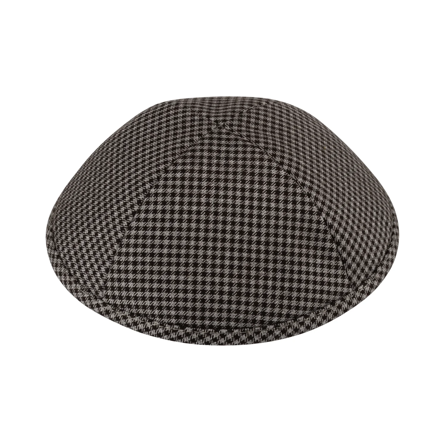 IKIPPAH BLACK & GRAY CHECK YARMULKE - Image 2