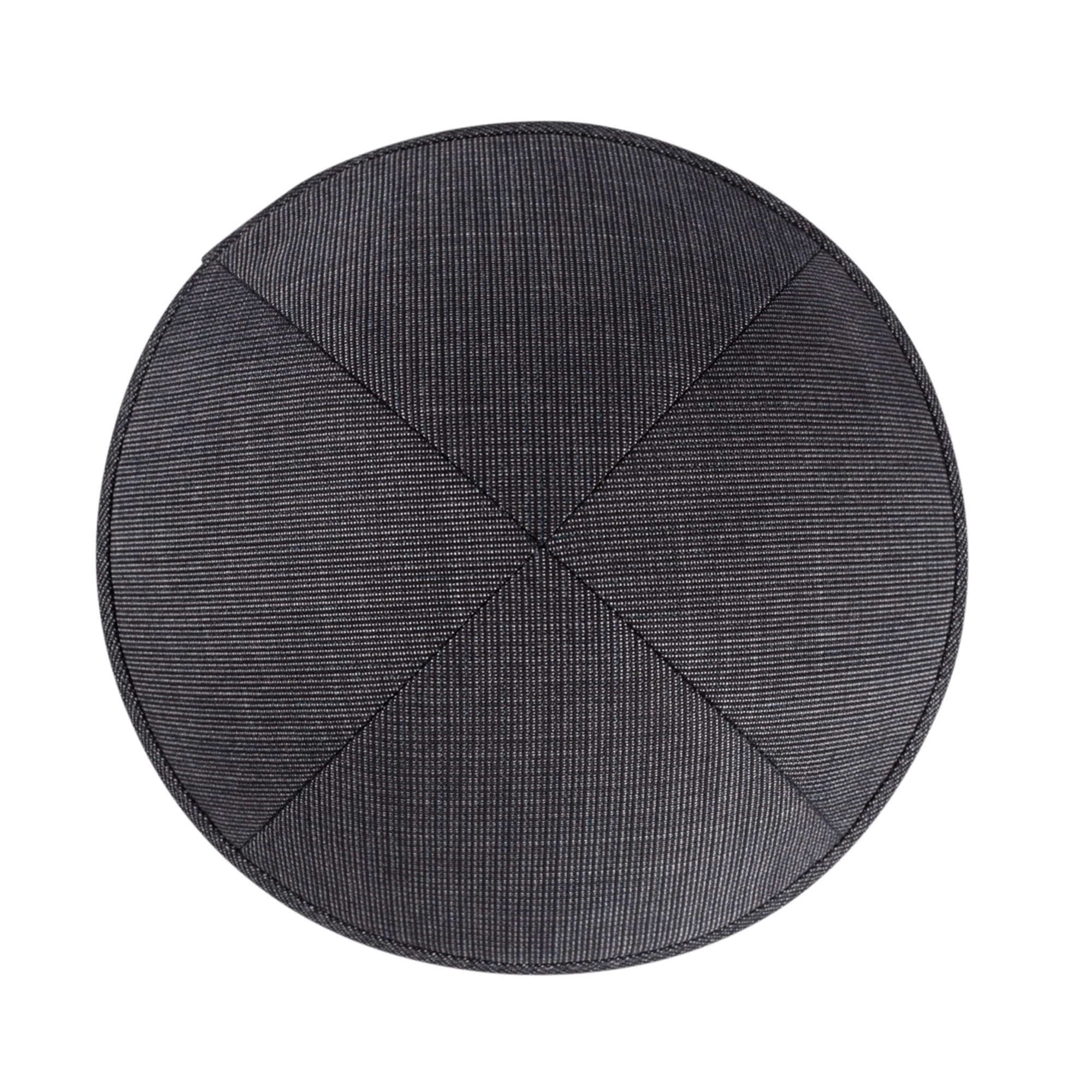 IKIPPAH BLACK & GRAY INTERLACED SUITING YARMULKE - Image 2