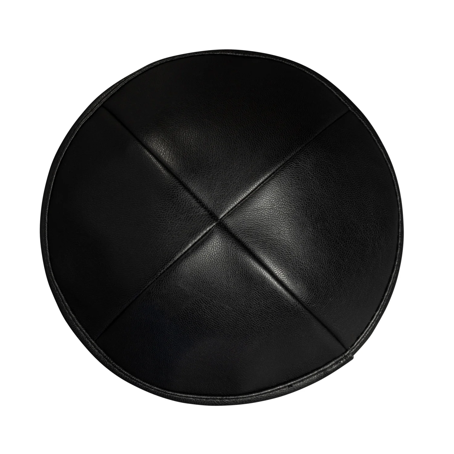 IKIPPAH BLACK LEATHER YARMULKE - Image 2