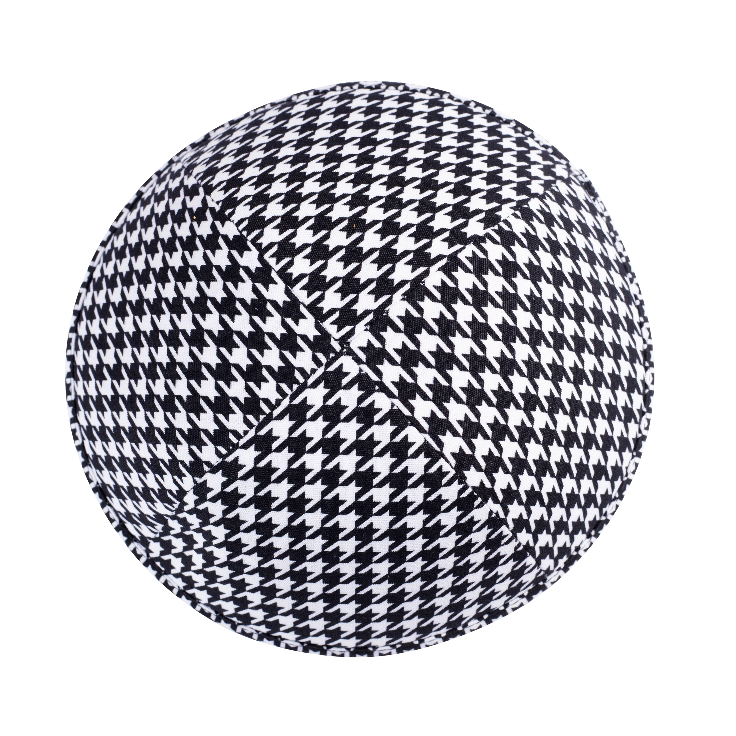 IKIPPAH BLACK & WHITE HOUNDSTOOTH YARMULKE - Image 2