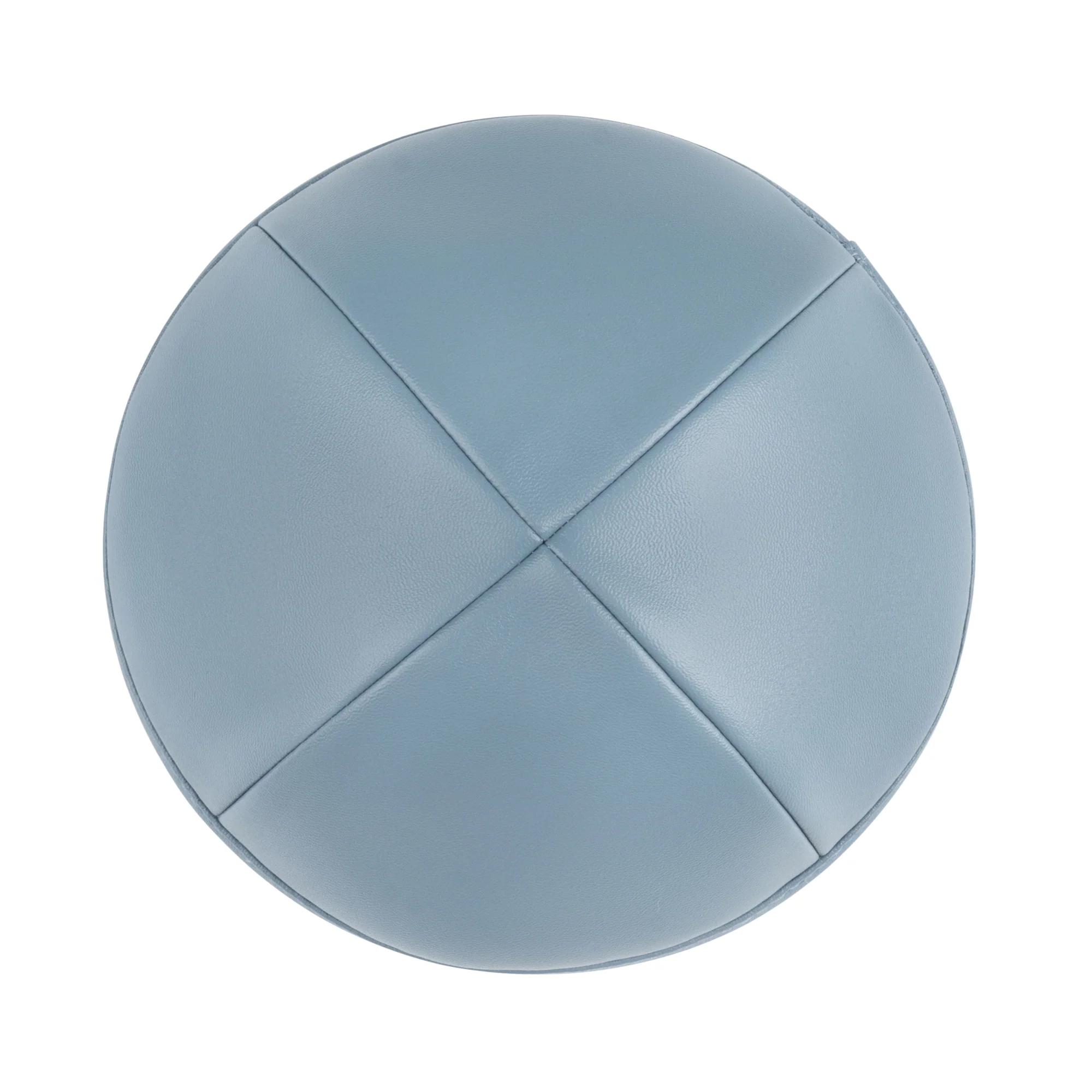 IKIPPAH BLUE GRAY LEATHER YARMULKE - Image 2