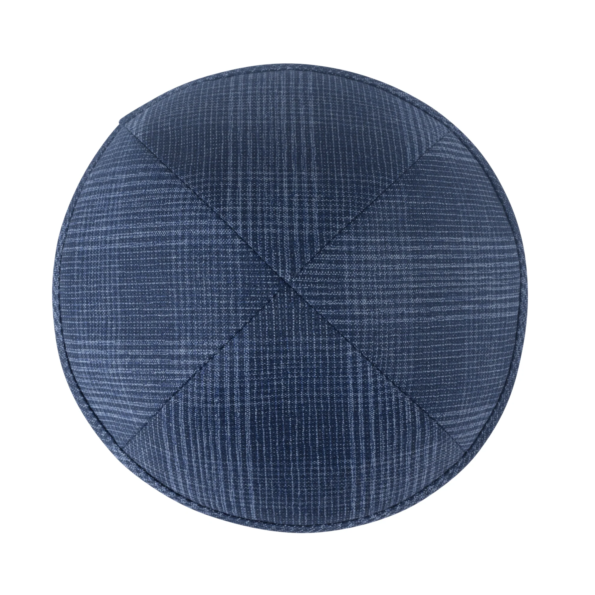 IKIPPAH BLUE ON BLUE PLAID YARMULKE - Image 2