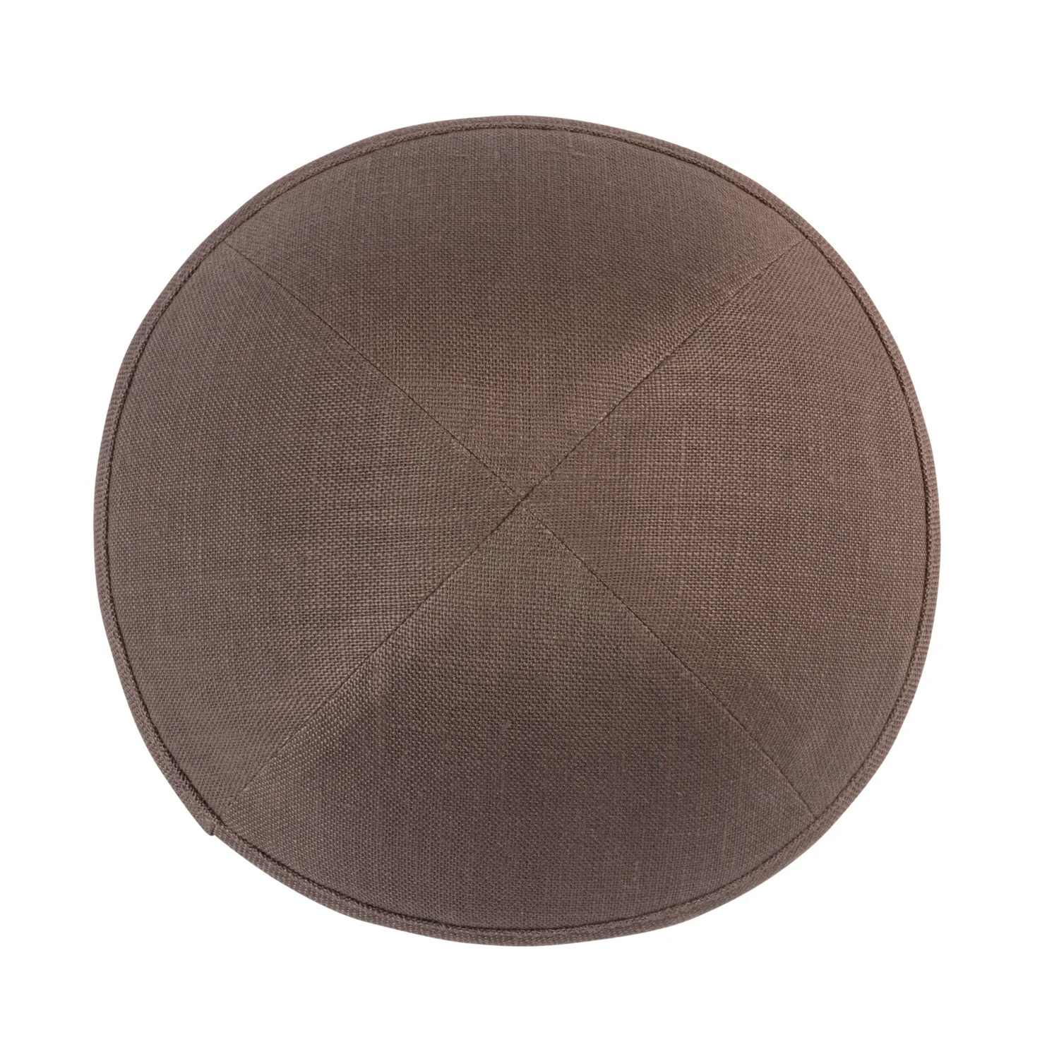 IKIPPAH BROWN LINEN YARMULKE - Image 2