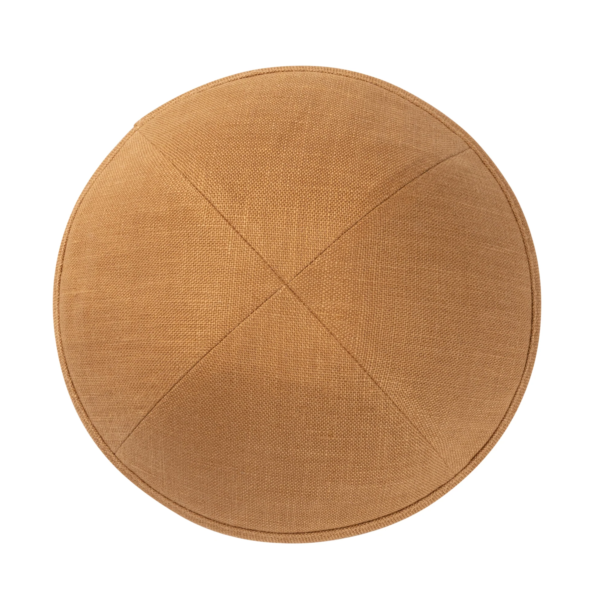 IKIPPAH CARAMEL LINEN YARMULKE - Image 2