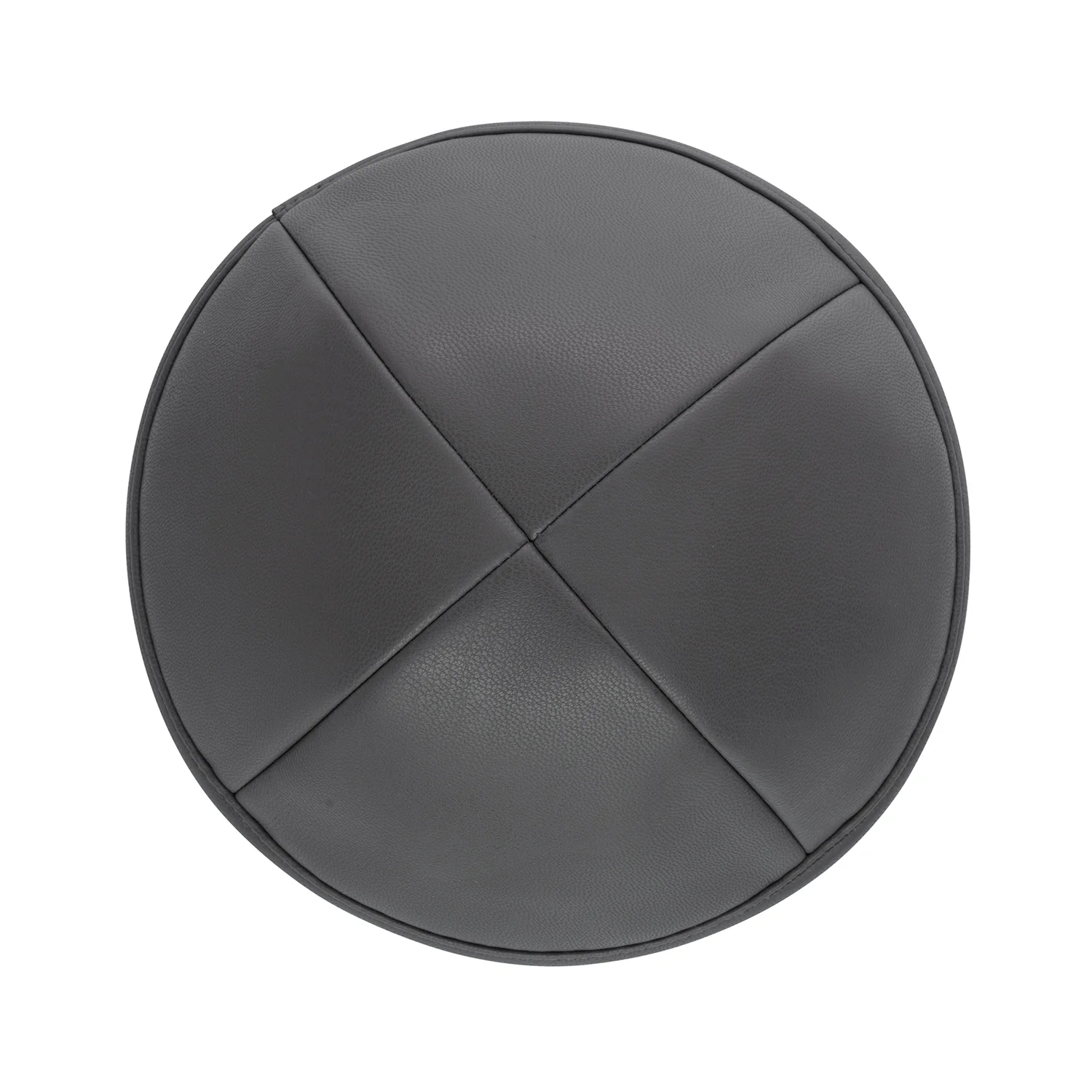 IKIPPAH DARK GRAY LEATHER YARMULKE - Image 2