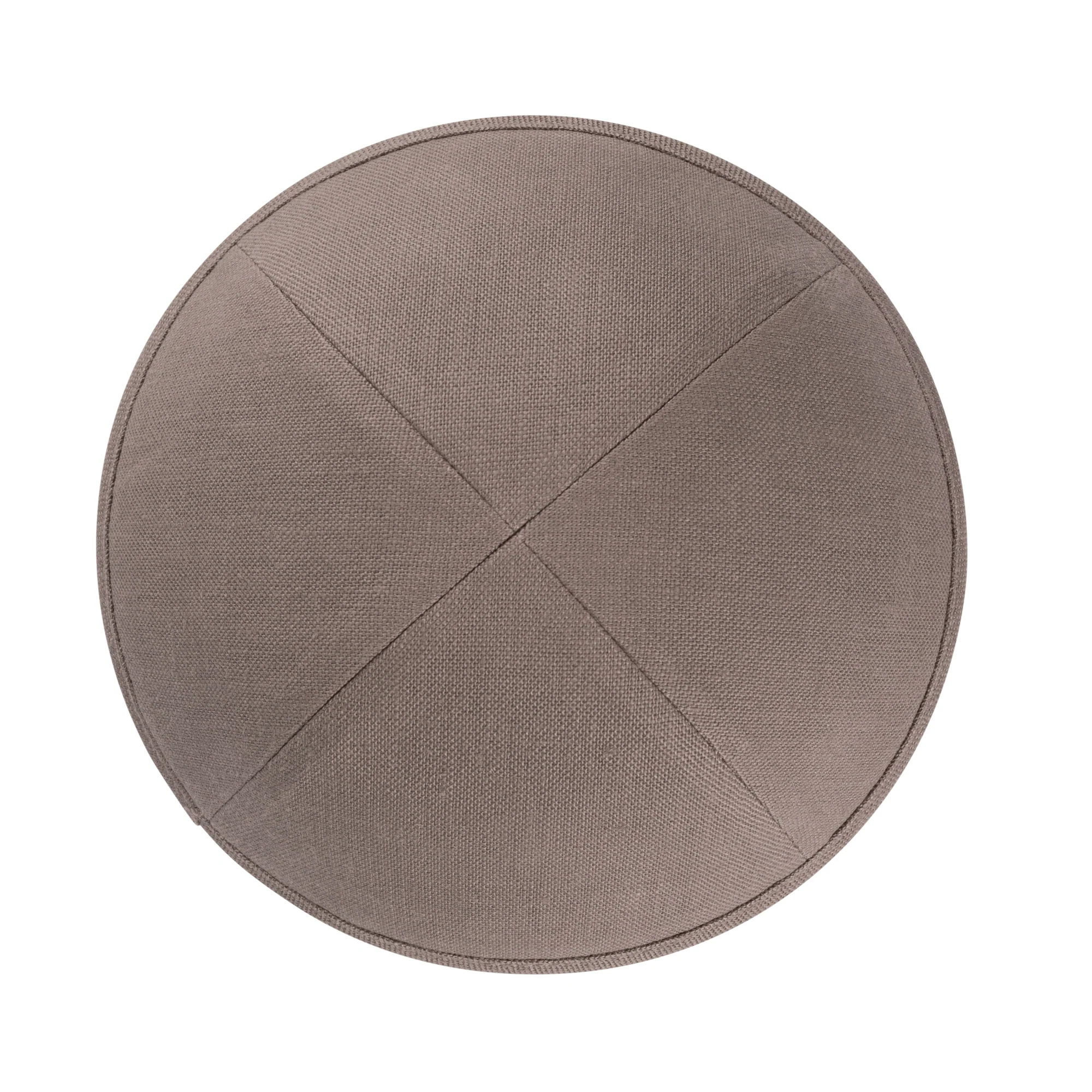 IKIPPAH EARTH GRAY LINEN YARMULKE - Image 2