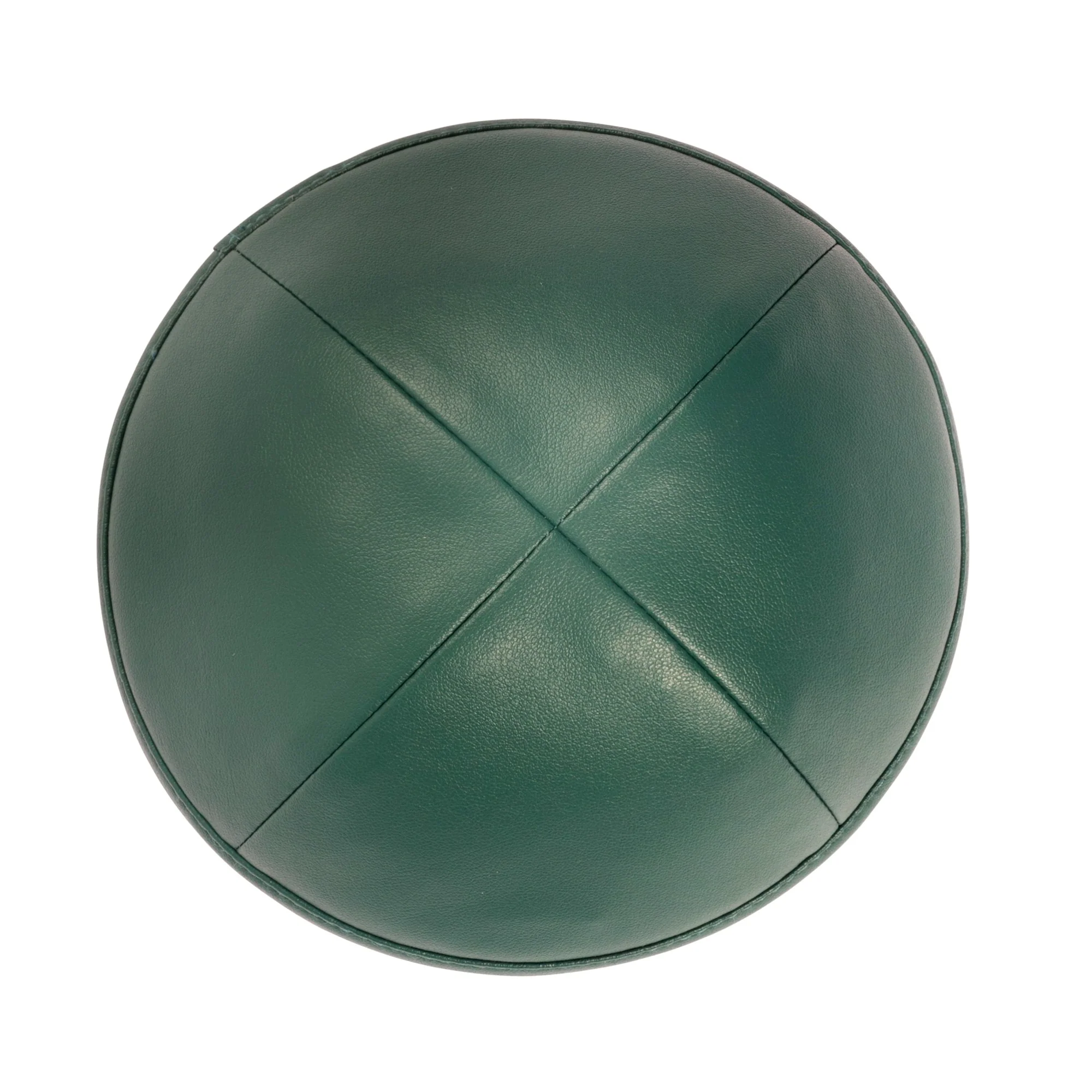IKIPPAH GREEN LEATHER YARMULKE - Image 2