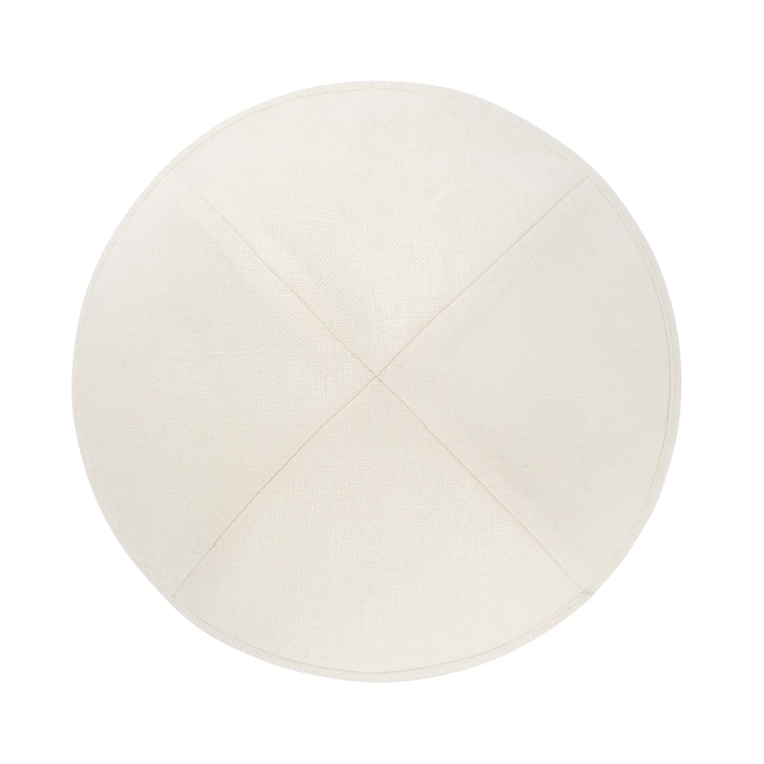 IKIPPAH IVORY LINEN YARMULKE - Image 2