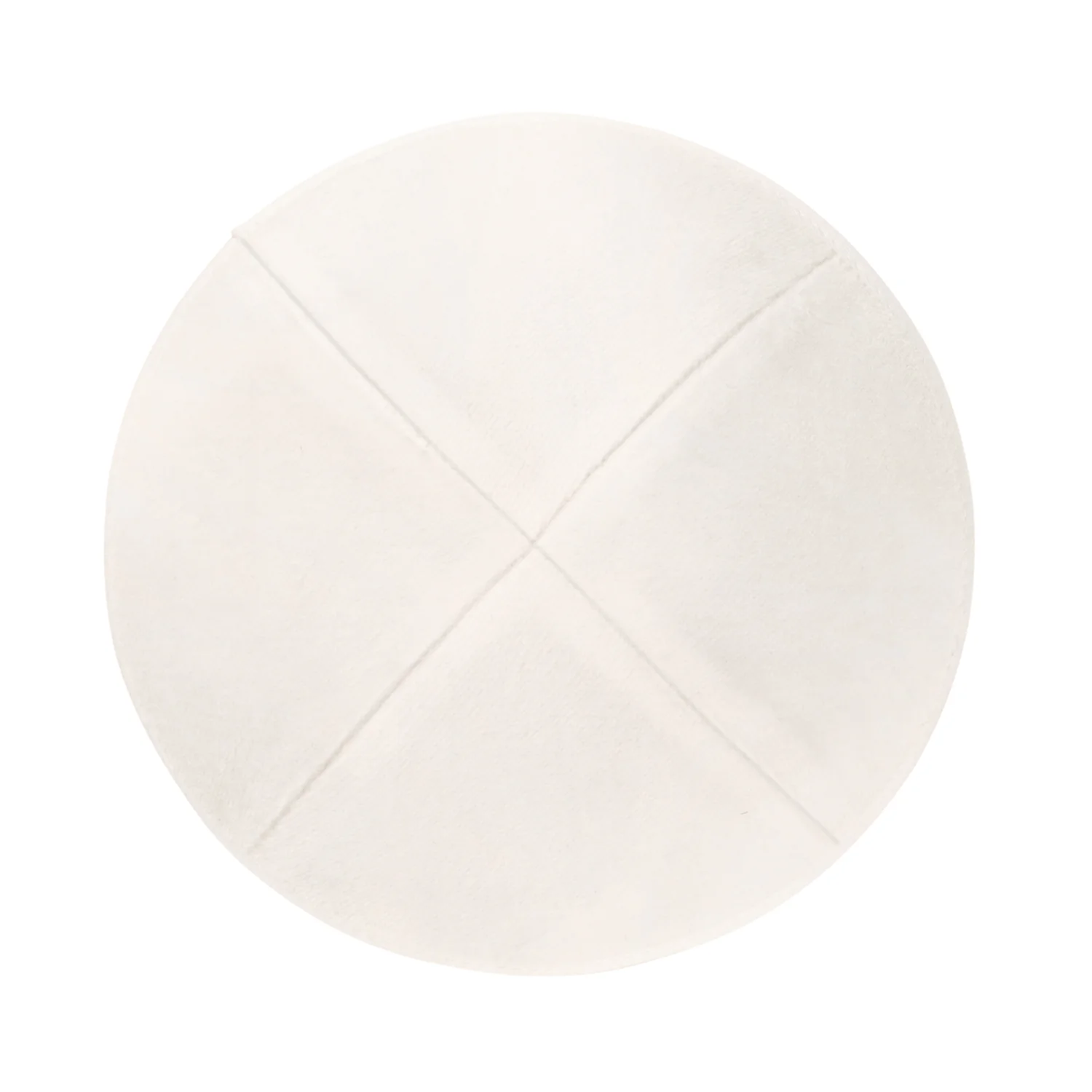 IKIPPAH WHITE VELVET YARMULKE - Image 2