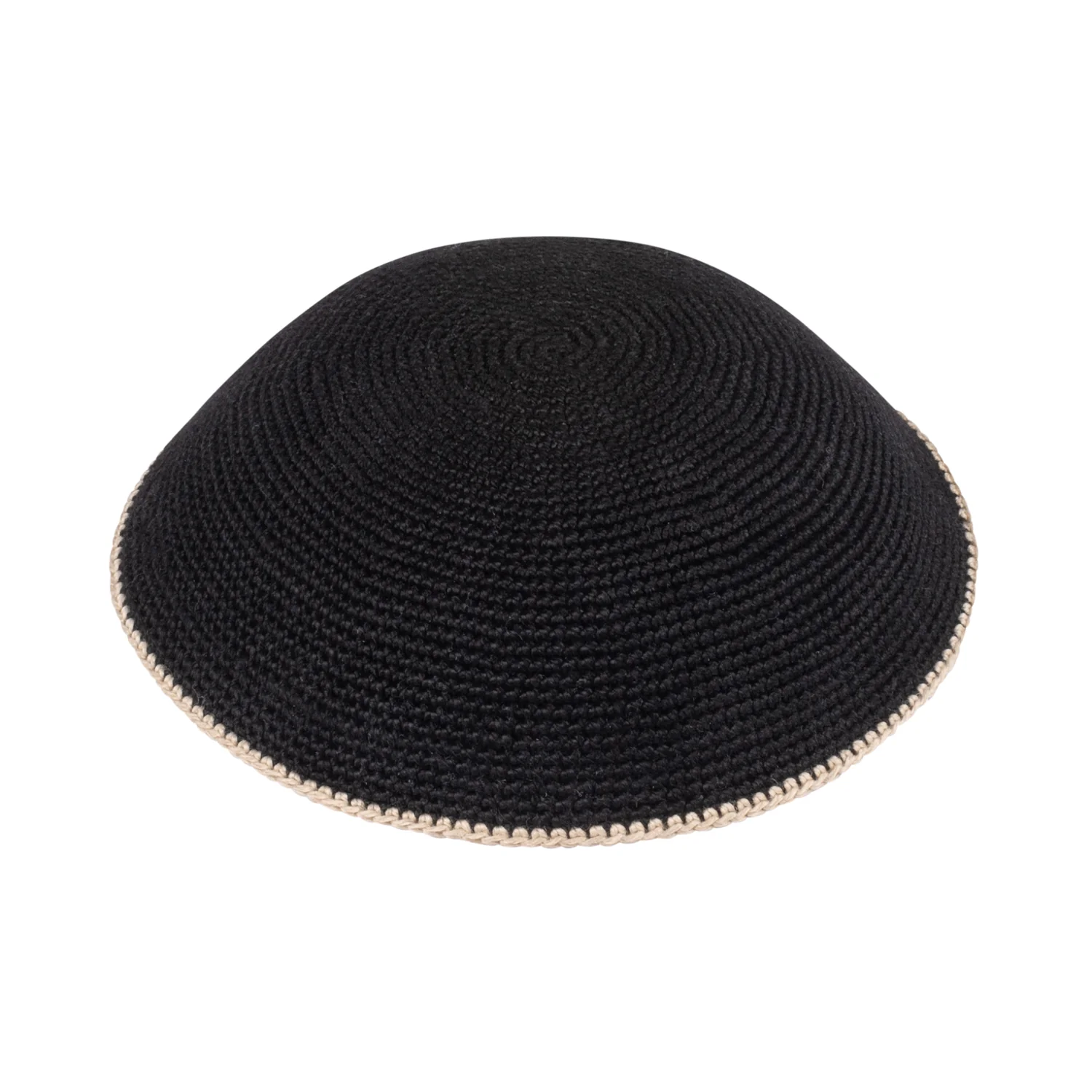 IKIPPAH KNIT WITH COLORED RIM YARMULKE - Image 2