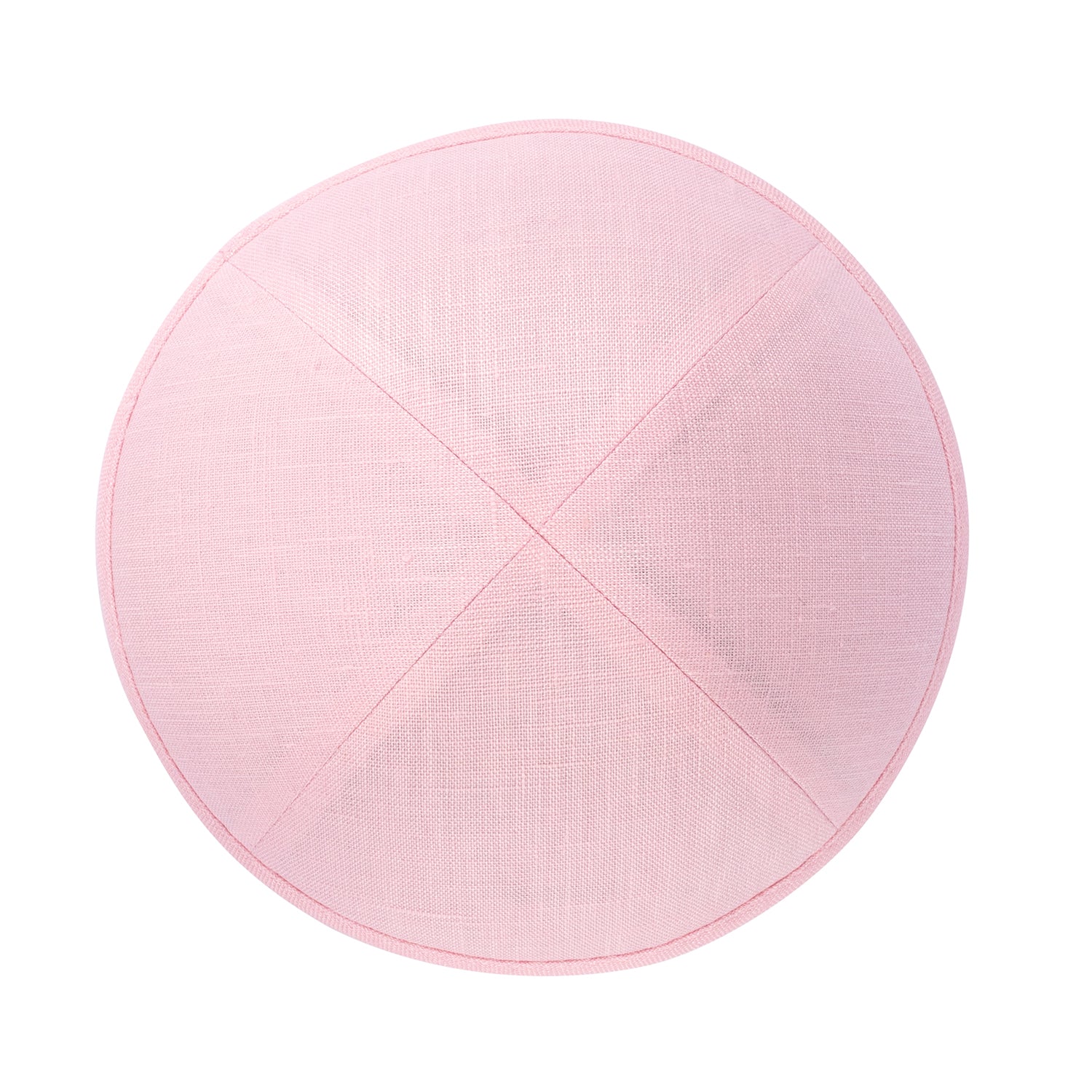 IKIPPAH LIGHT PINK LINEN YARMULKE - Image 2