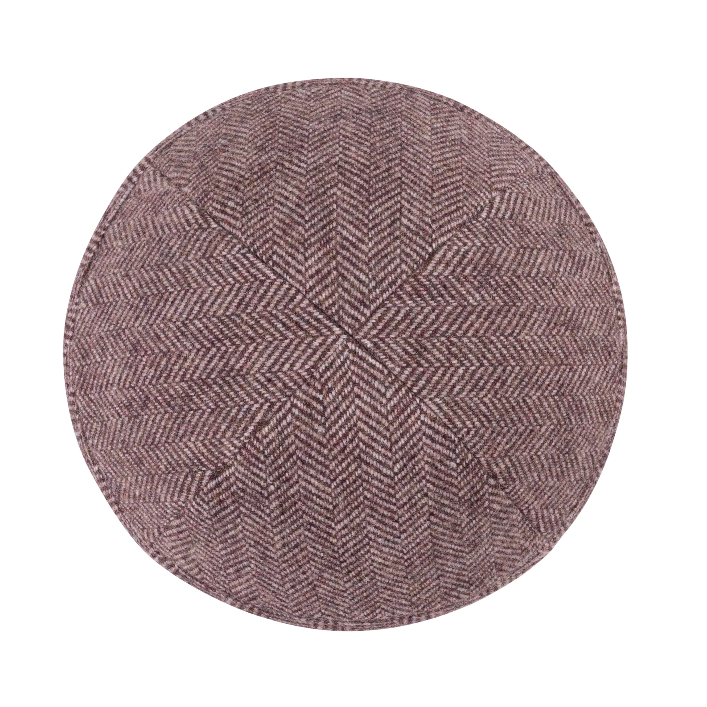 IKIPPAH MAROON HERRINGBONE YARMULKE - Image 2