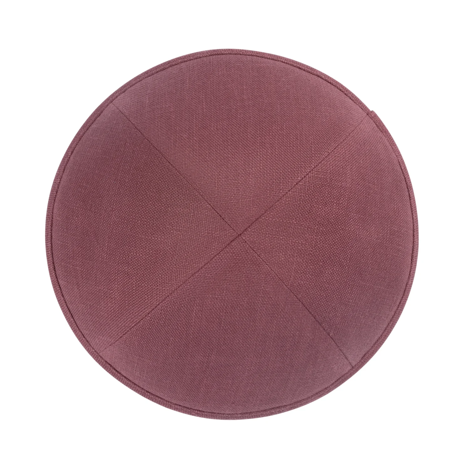 IKIPPAH MAROON LINEN YARMULKE - Image 2