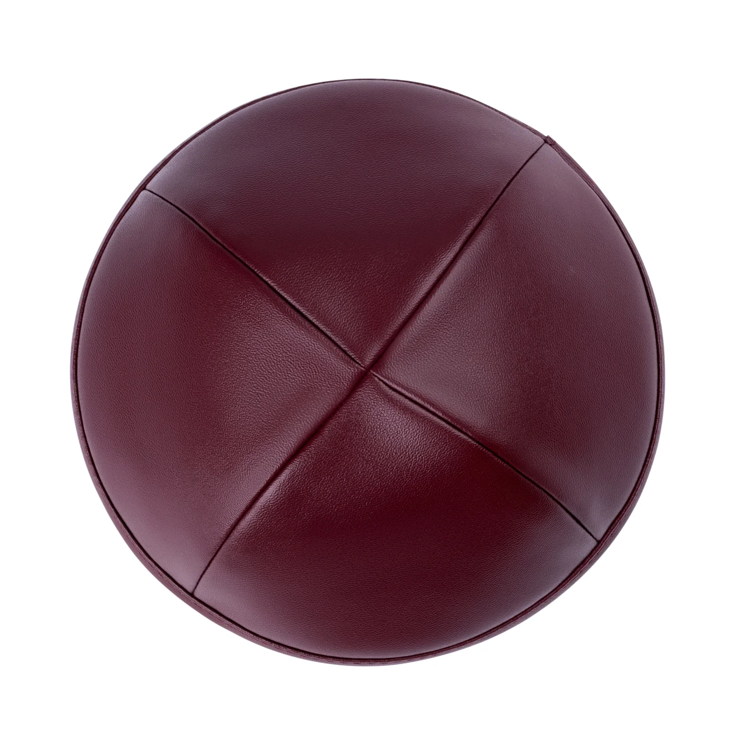 IKIPPAH MAROON LEATHER YARMULKE - Image 2