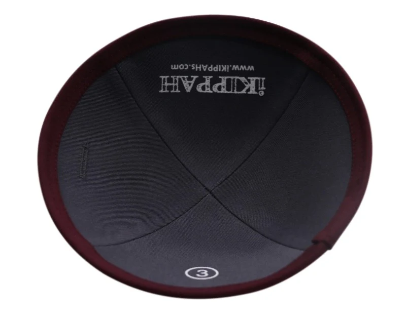 IKIPPAH MAROON SUITING YARMULKE - Image 3