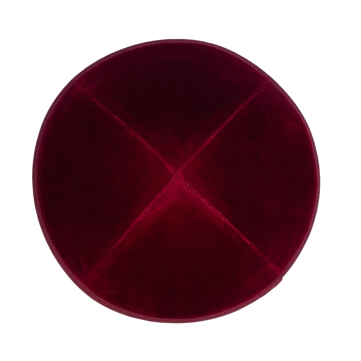 IKIPPAH MAROON VELVET YARMULKE - Image 2
