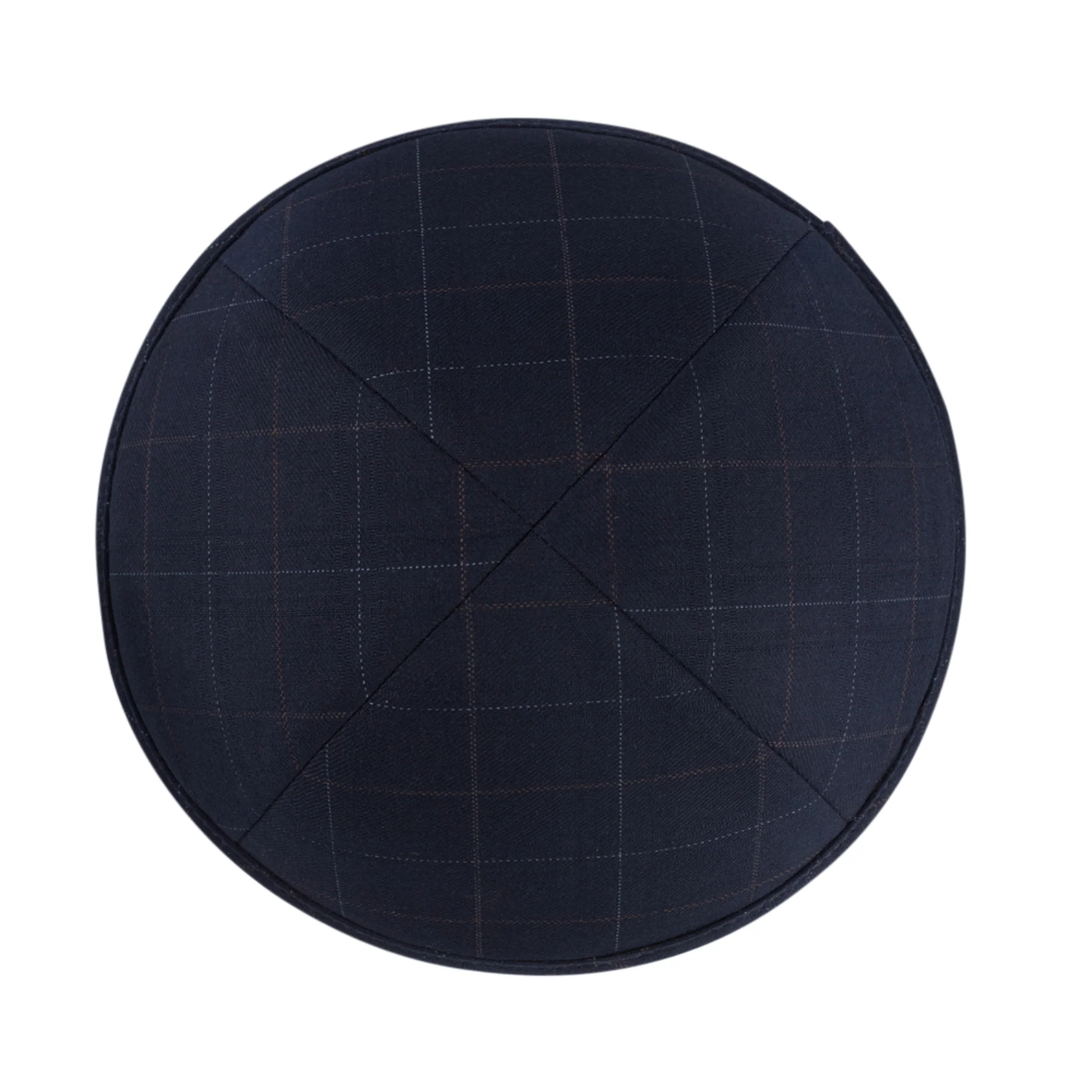 IKIPPAH NAVY CHECKER YARMULKE - Image 2