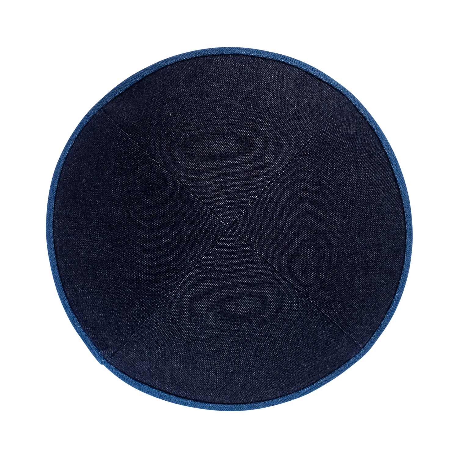 IKIPPAH NAVY DENIM W/ MID BLUE DENIM RIM YARMULKE - Image 2
