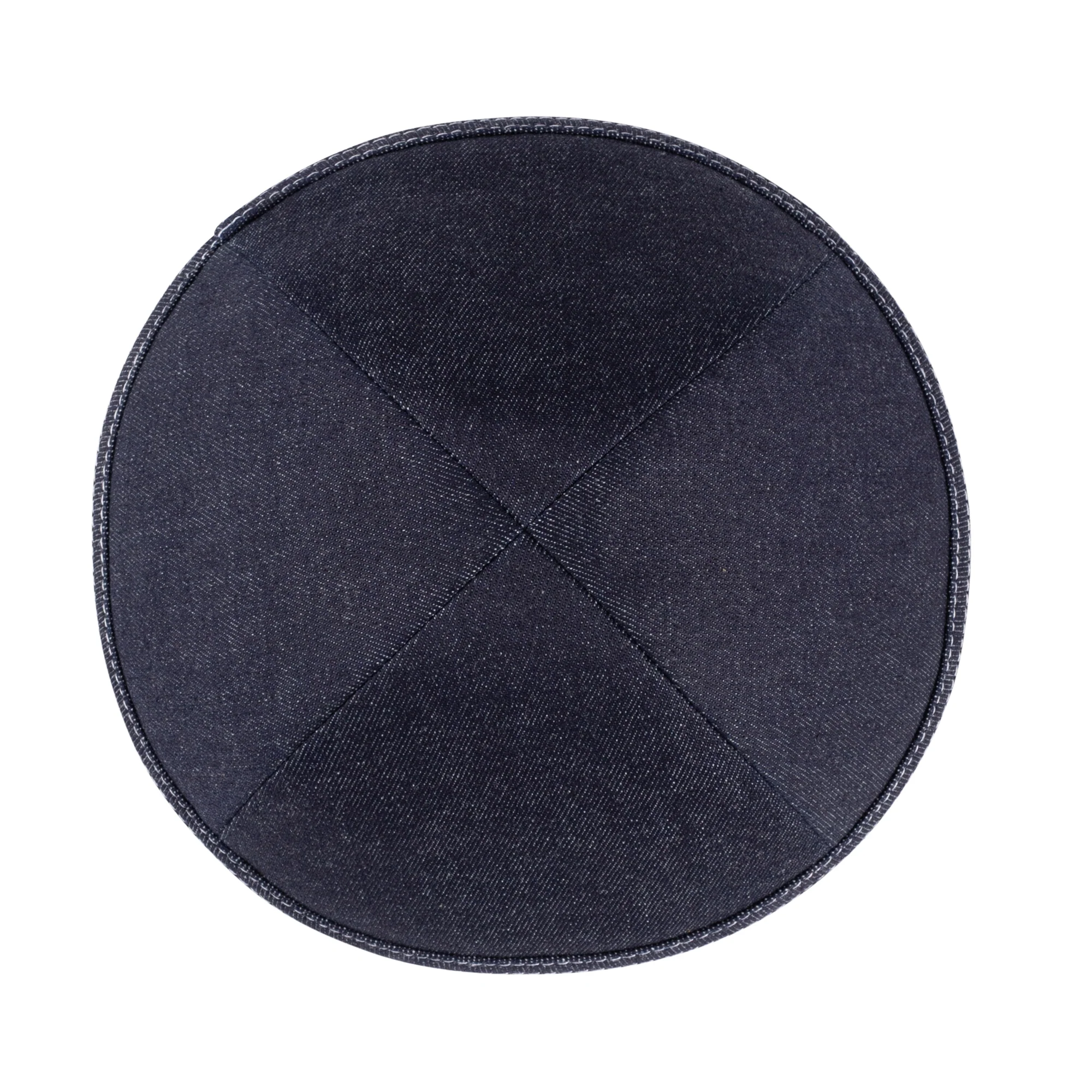 IKIPPAH NAVY DENIM W/ WHITE STITCHING YARMULKE - Image 2