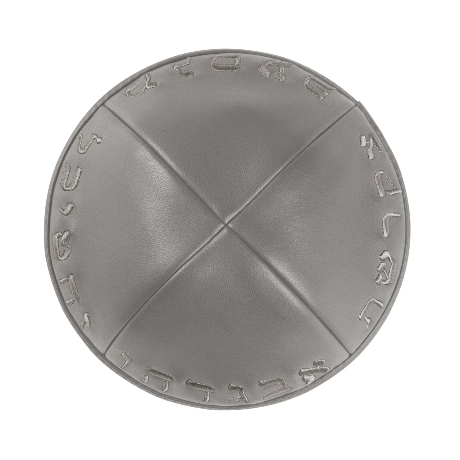IKIPPAH LEATHER W/ ALEPH BAIS YARMULKE - Image 3