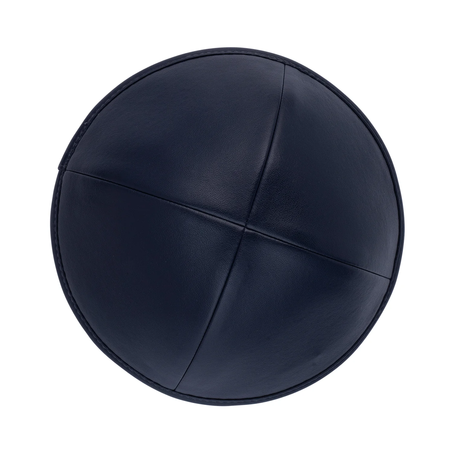 IKIPPAH NAVY LEATHER YARMULKE - Image 2