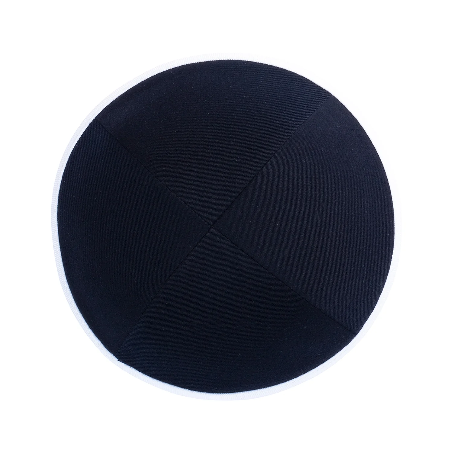 IKIPPAH NAVY SUITING W/ WHITE RIM YARMULKE - Image 2