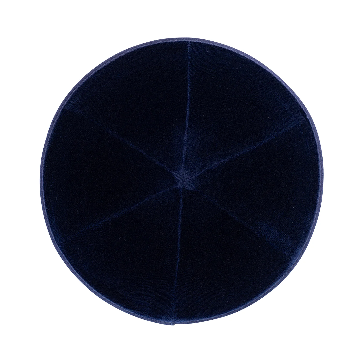 IKIPPAH NAVY VELVET - 6 PANEL YARMULKE - Image 2