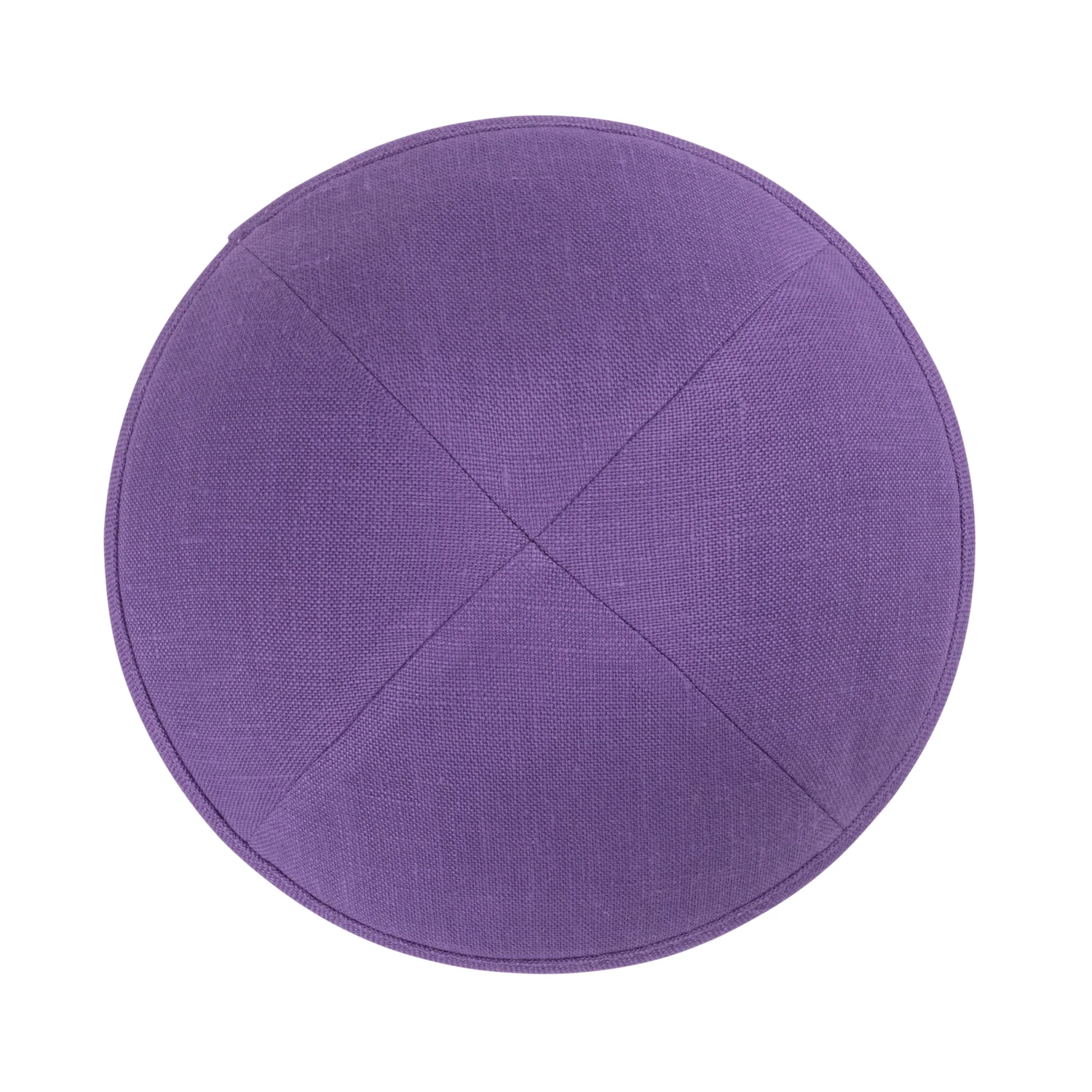 IKIPPAH PURPLE LINEN YARMULKE - Image 2