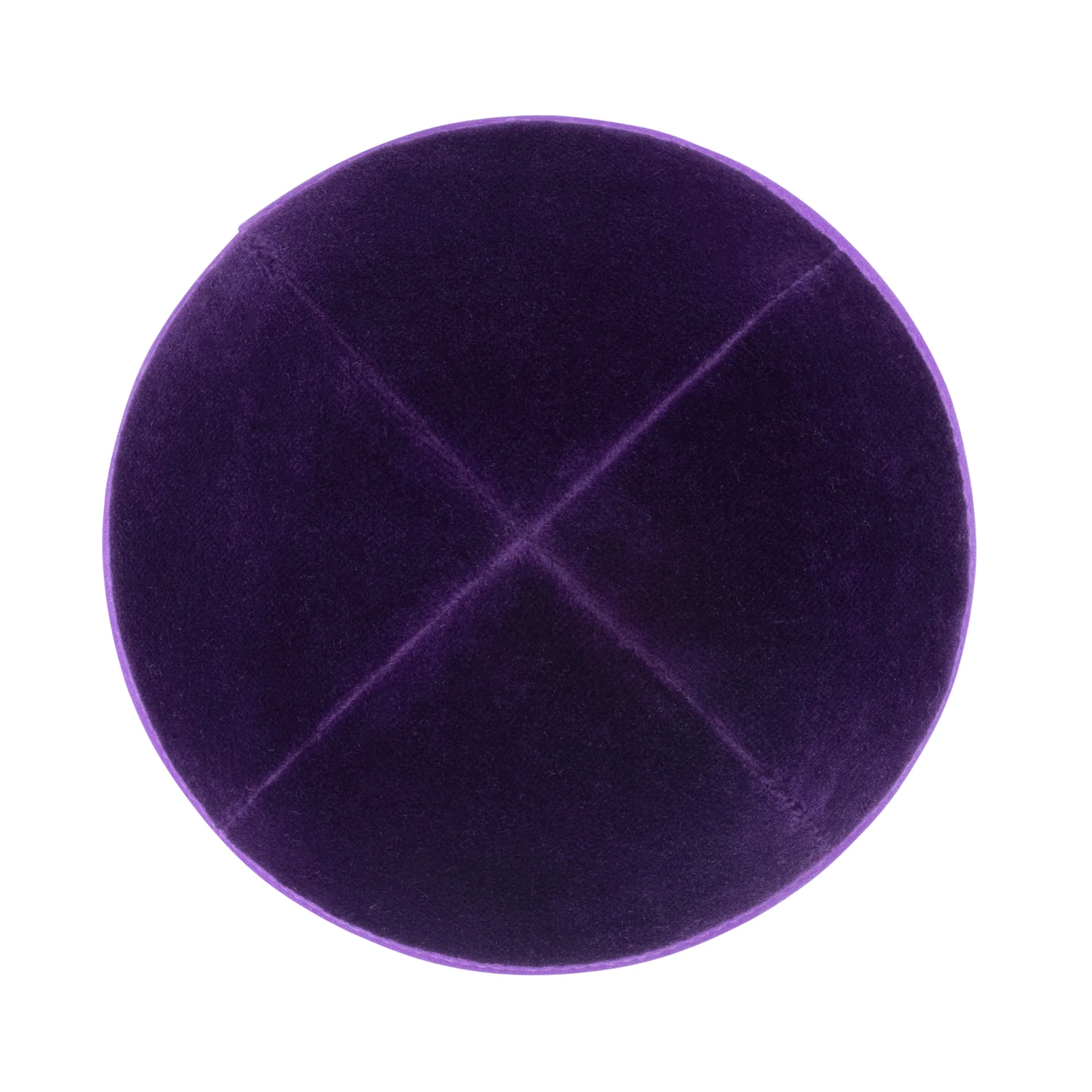 IKIPPAH PURPLE VELVET YARMULKE - Image 2
