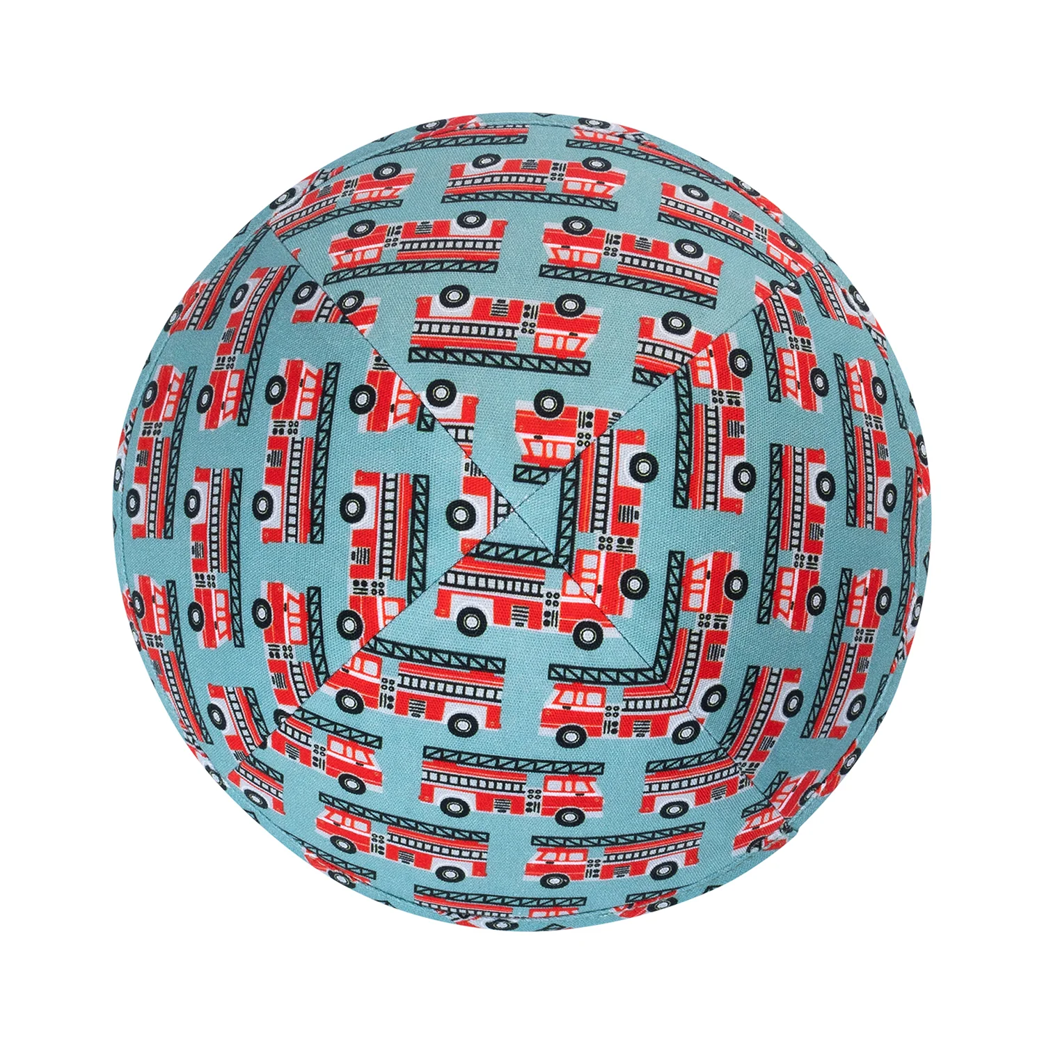 IKIPPAH RED FIRE TRUCKS YARMULKE - Image 2