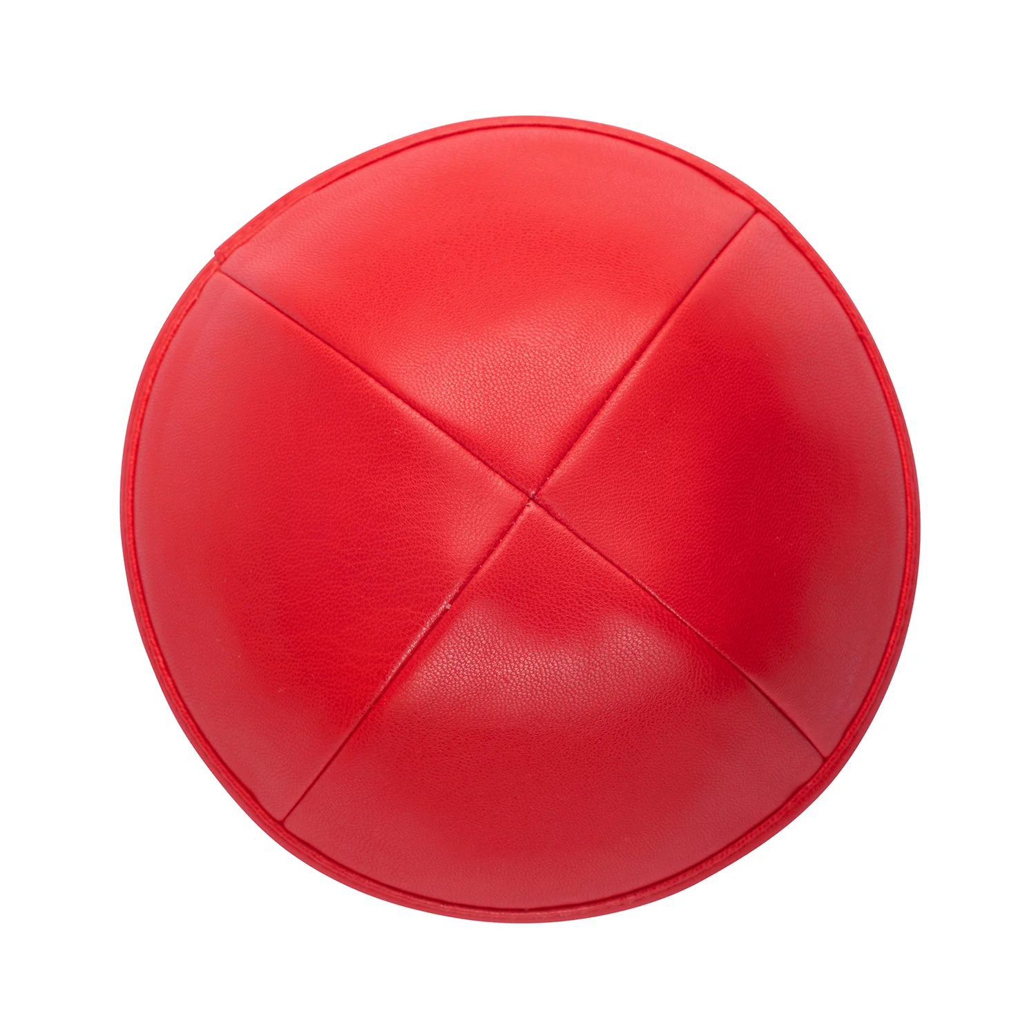IKIPPAH RED LEATHER YARMULKE - Image 2