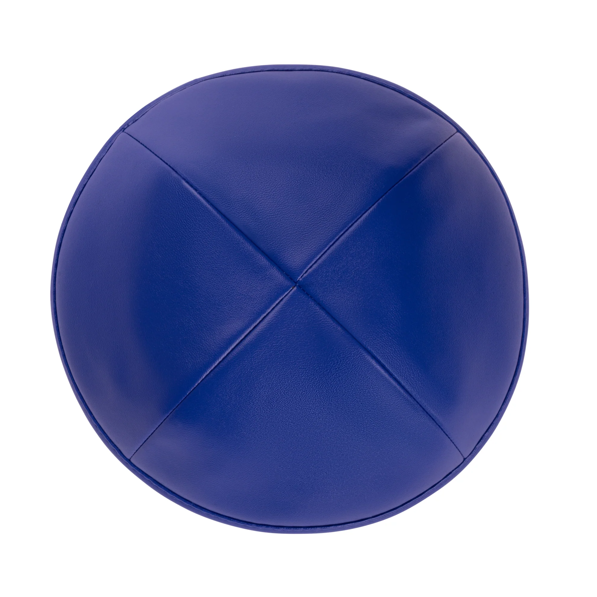 IKIPPAH ROYAL BLUE LEATHER YARMULKE - Image 2