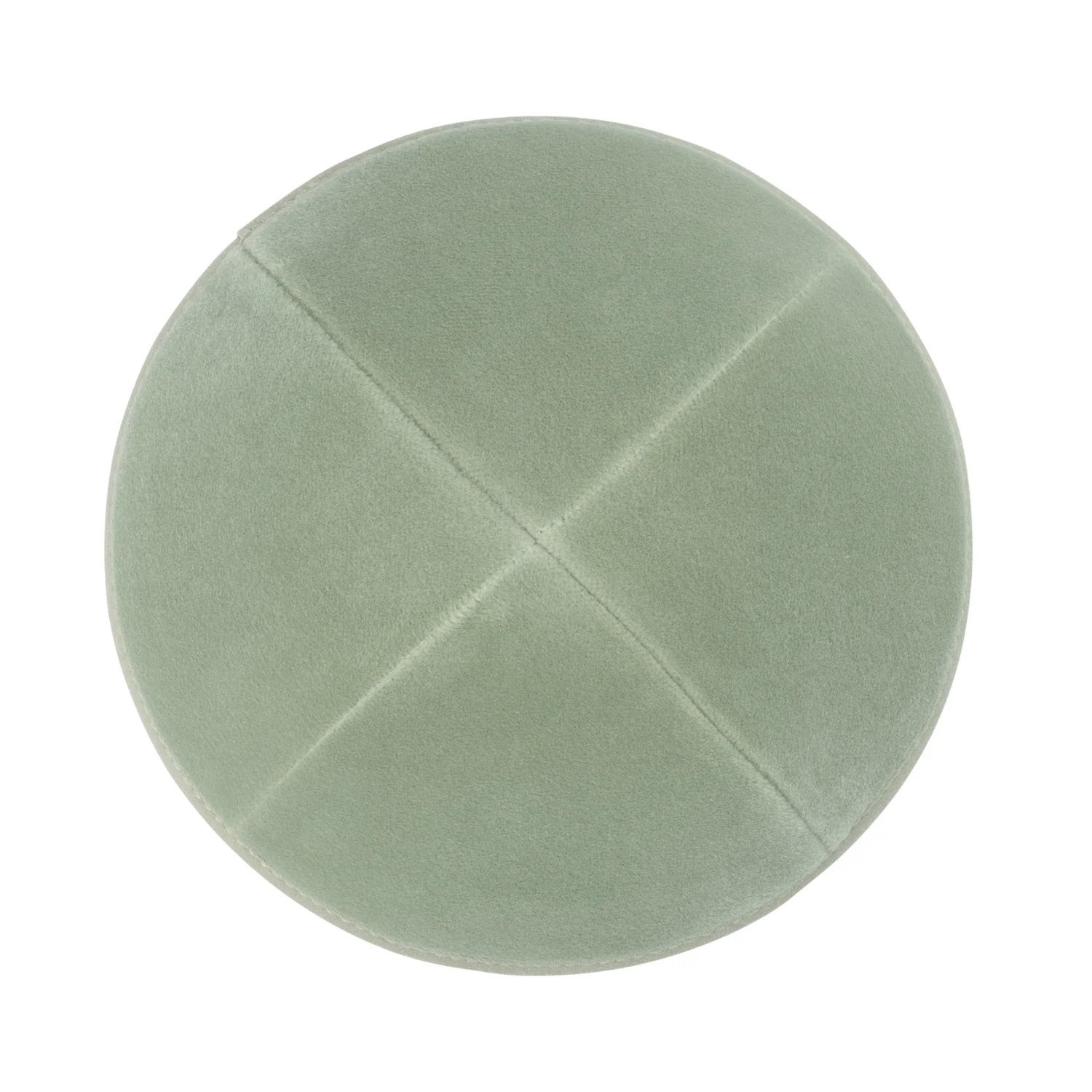 IKIPPAH SAGE GREEN VELVET YARMULKE - Image 2